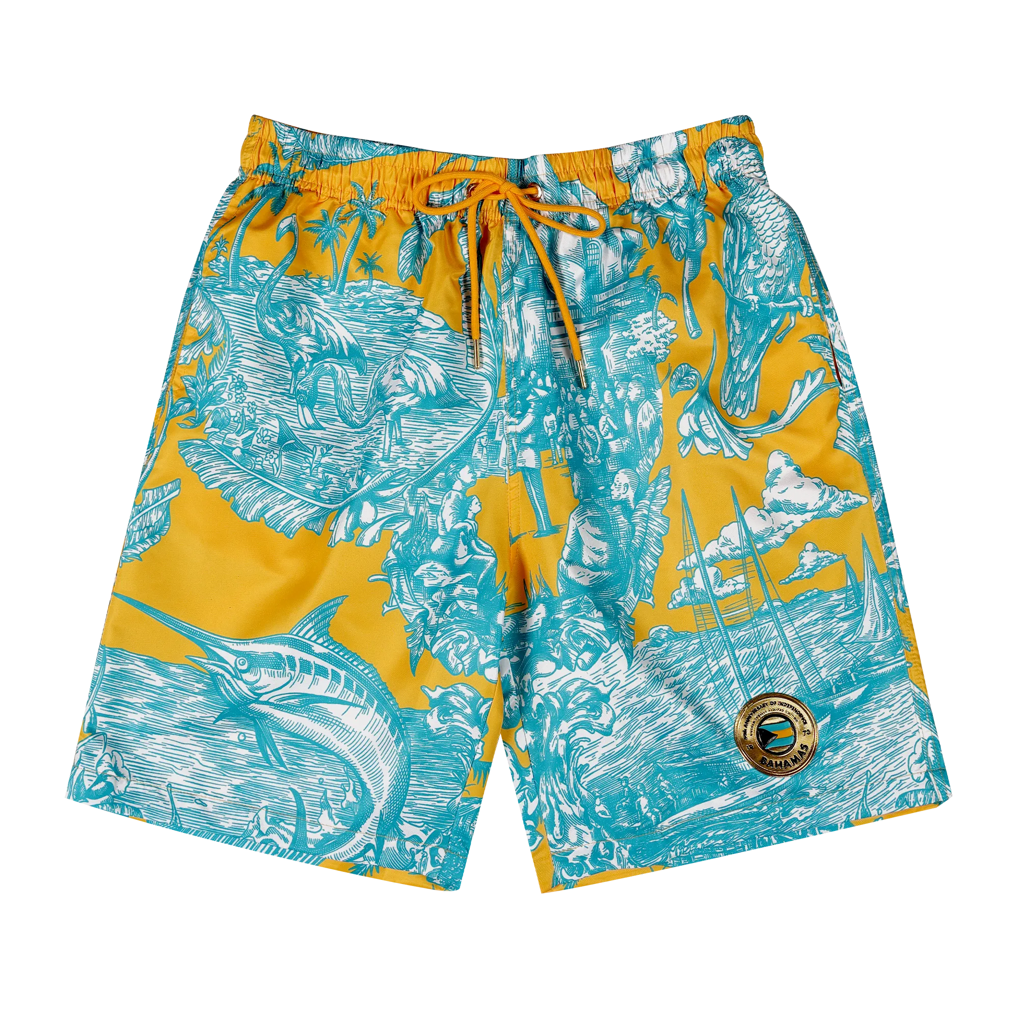 50TH INDEPENDENCE SHORTS-GOLD