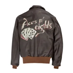 Aces and Eights™ Hand-Painted Flight Jacket Z21V029M