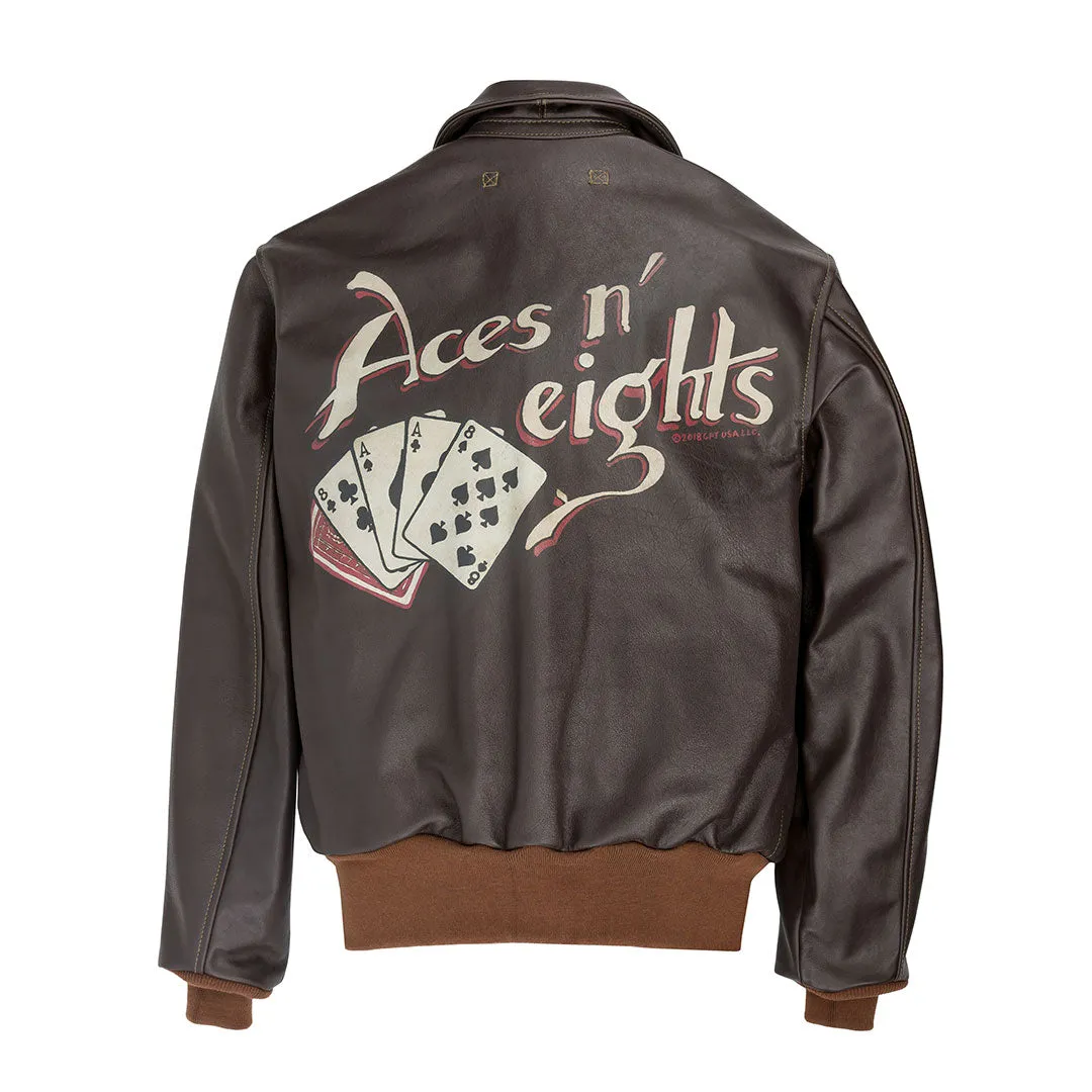 Aces and Eights™ Hand-Painted Flight Jacket Z21V029M