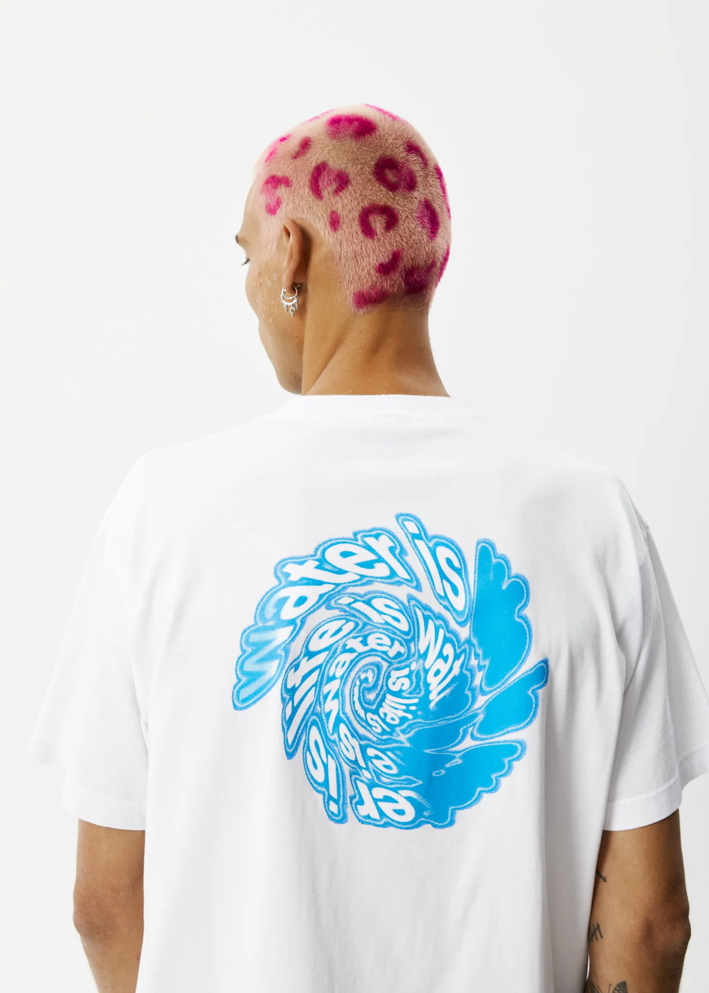AFENDS Mens Whirlwood - Boxy Graphic T-Shirt - White