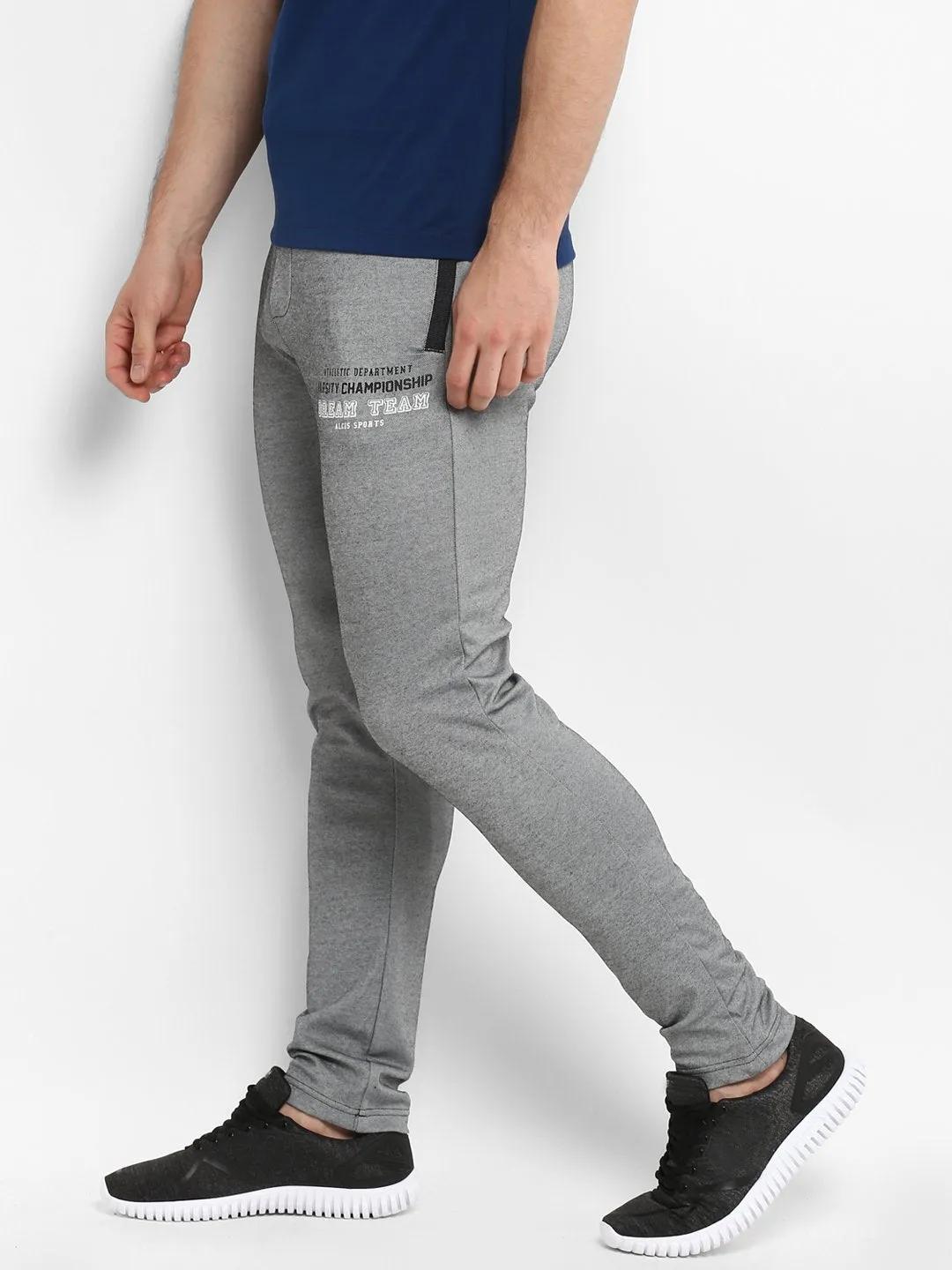 Alcis Mens Printed Grey Track Pant MKP8461