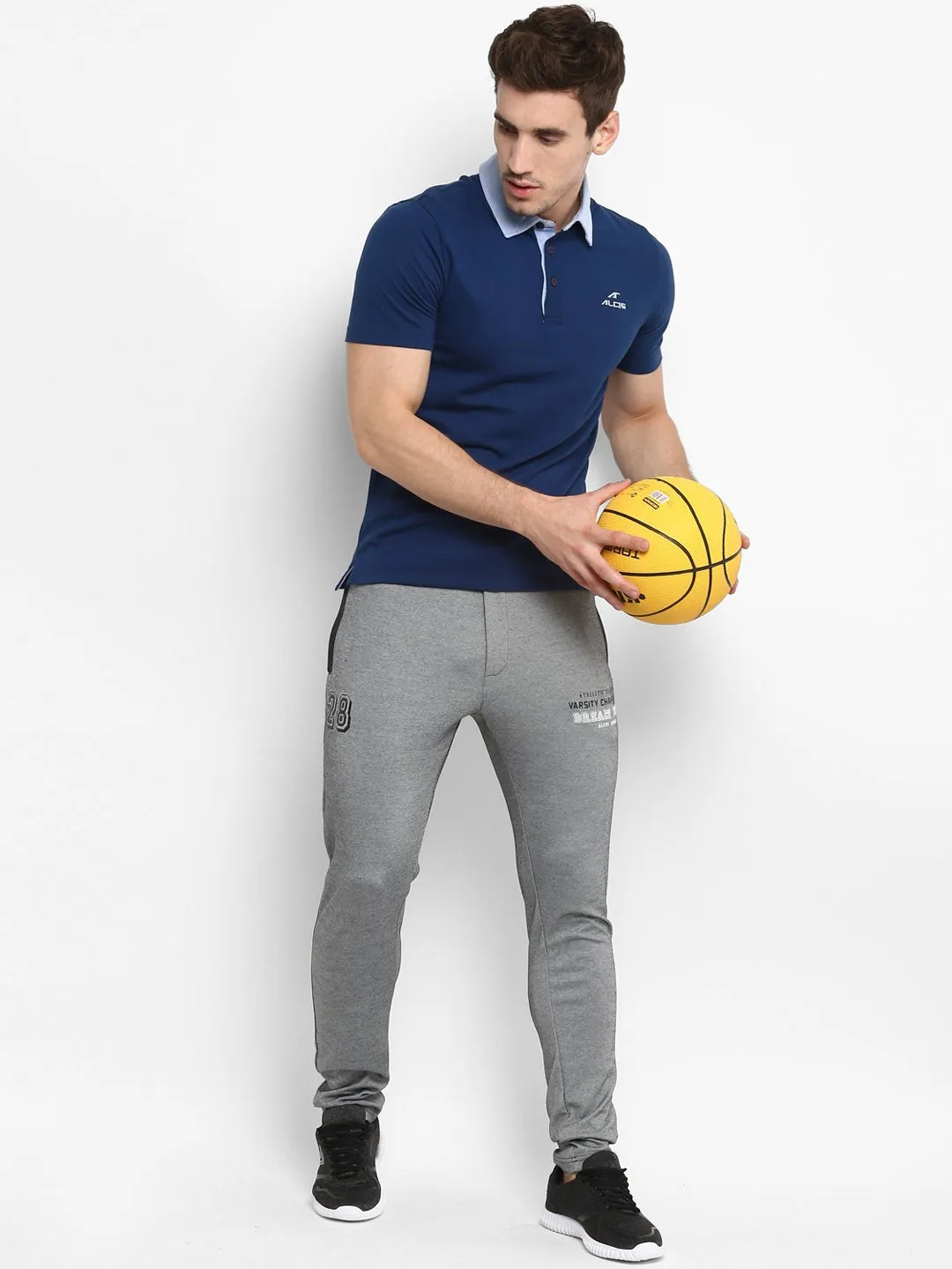 Alcis Mens Printed Grey Track Pant MKP8461