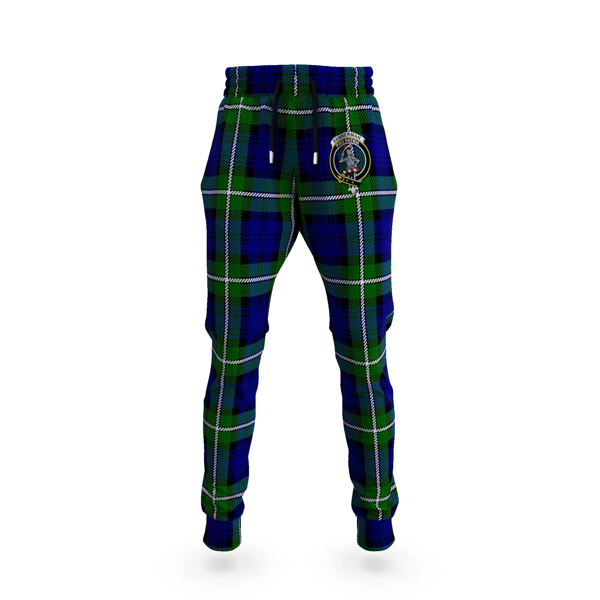 Bannerman Tartan Joggers Pants with Family Crest