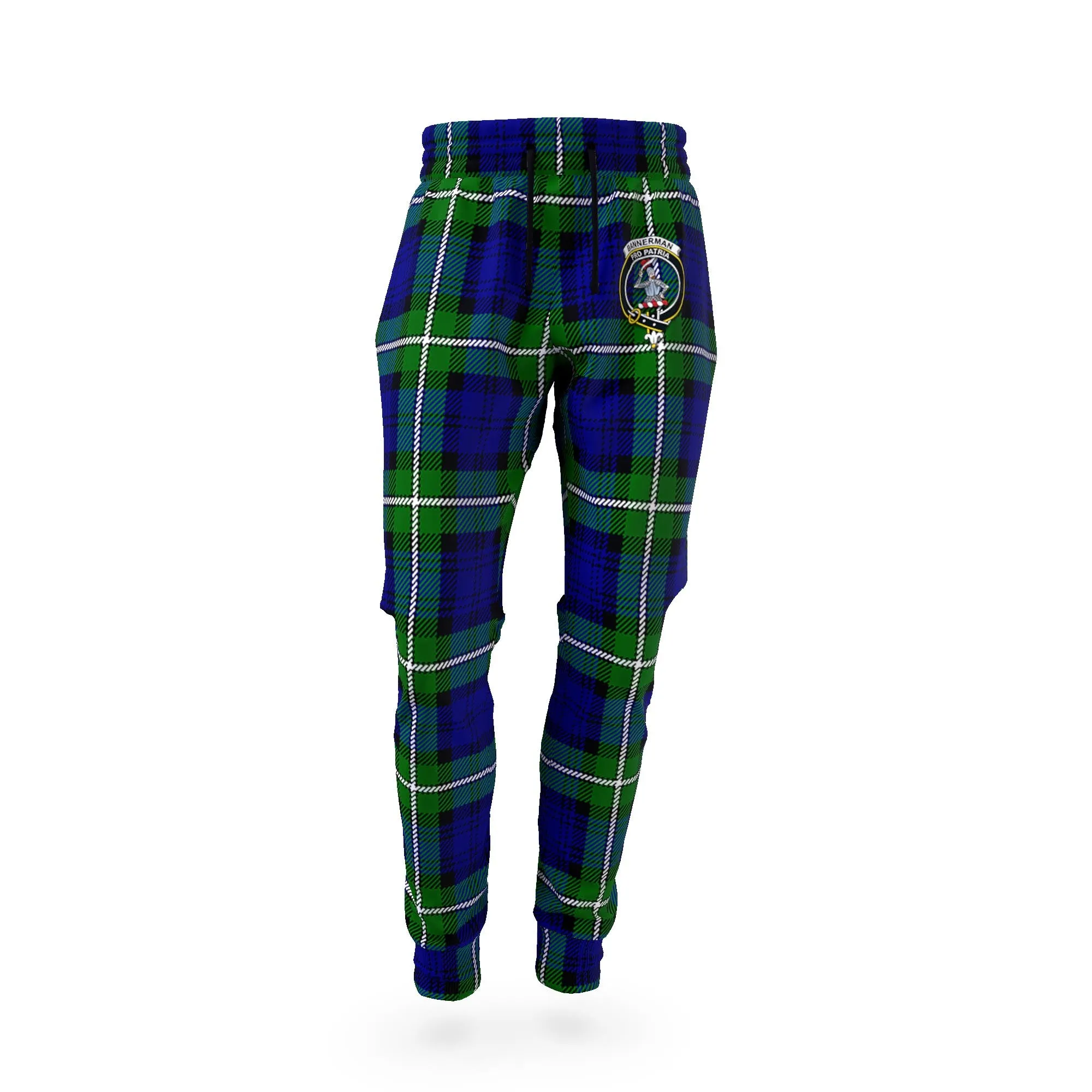 Bannerman Tartan Joggers Pants with Family Crest