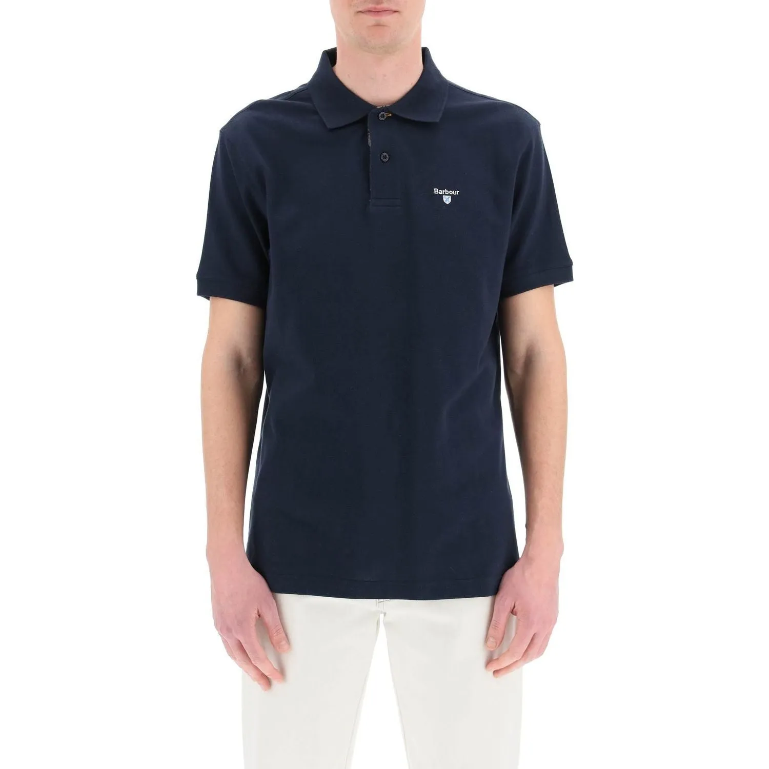 Barbour tartan-trim polo shirt