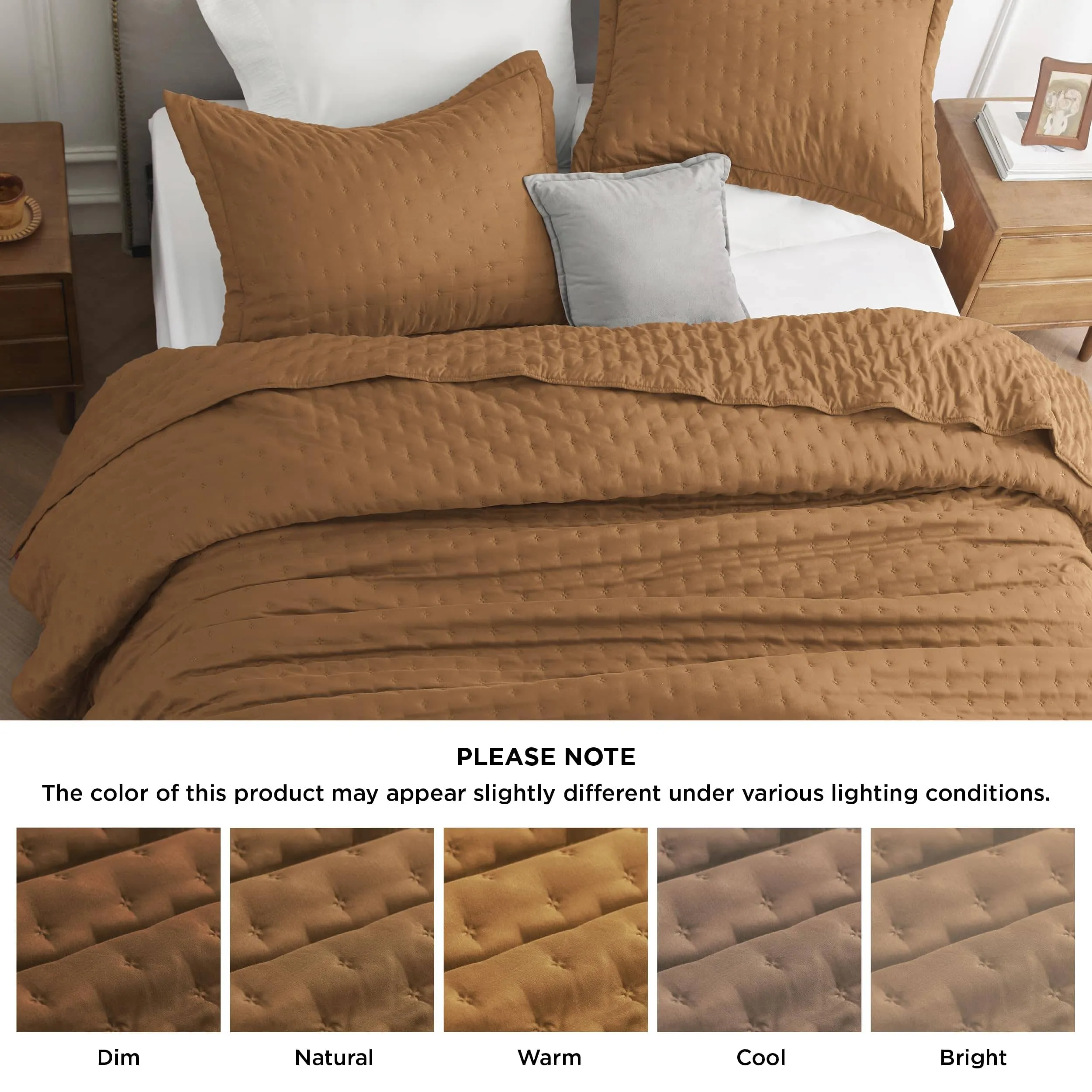 Bedsure Soft Ultrasonic Quilt Set