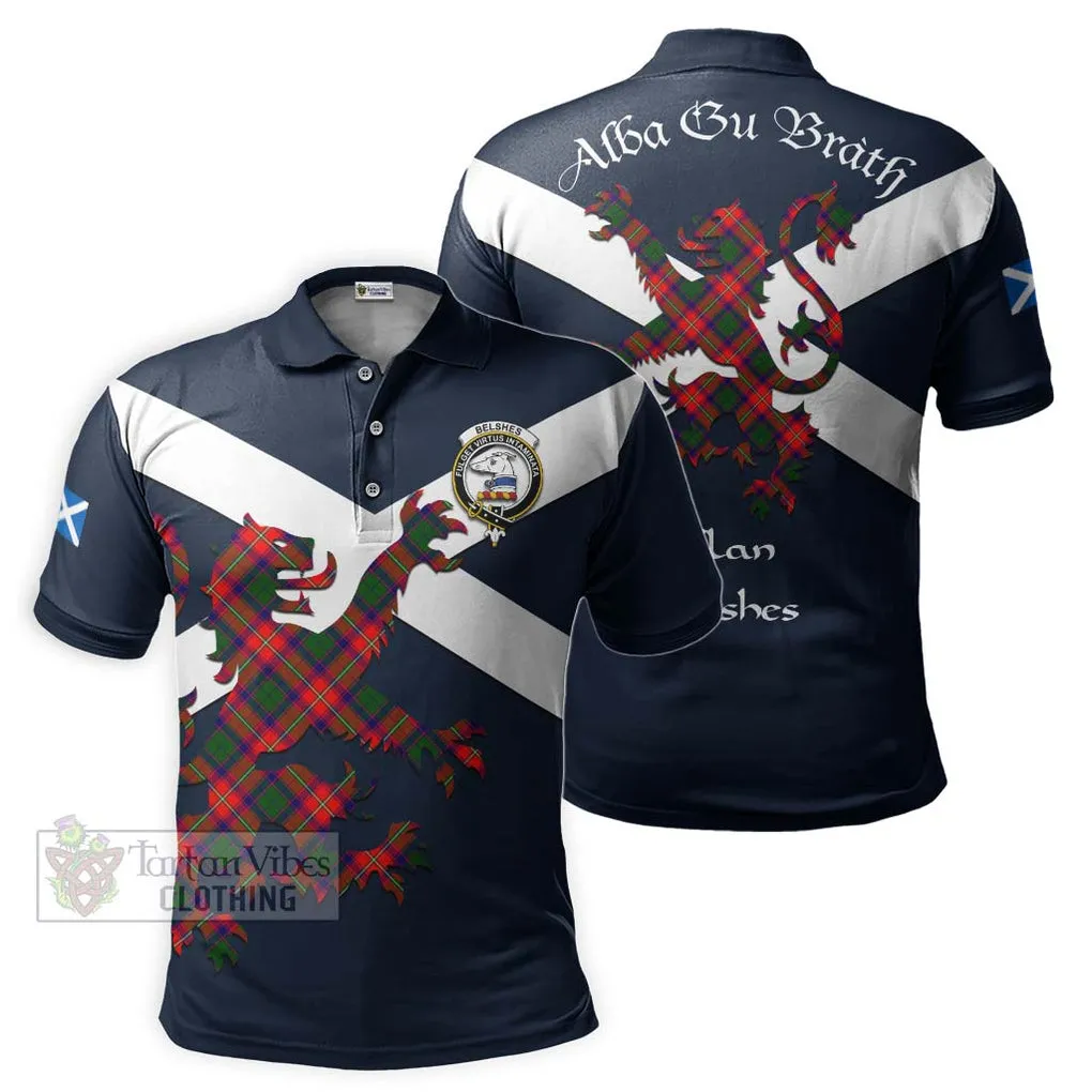 Belshes (Belsches) Tartan Lion Rampant Polo Shirt Proudly Display Your Heritage with Alba Gu Brath and Clan Name