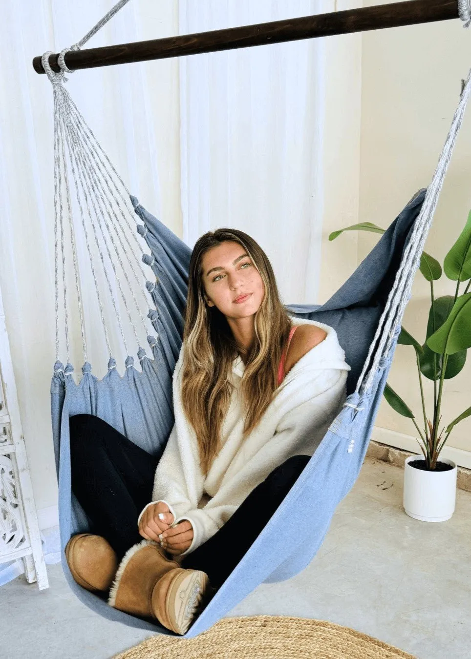 Blue Jeans Indoor Hammock Chair Swing | DENIM