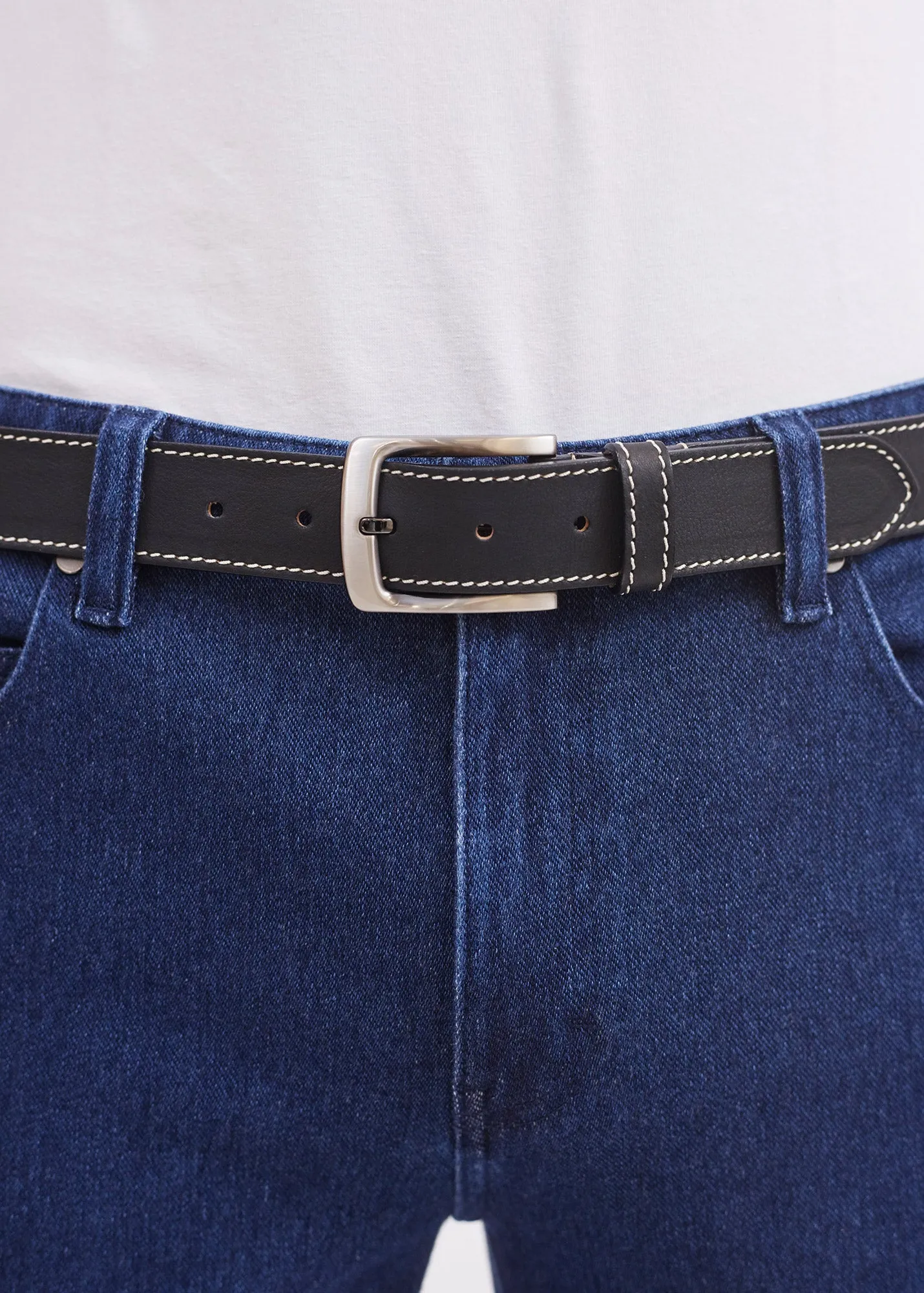 Bordée belt - in leather (NOIR)