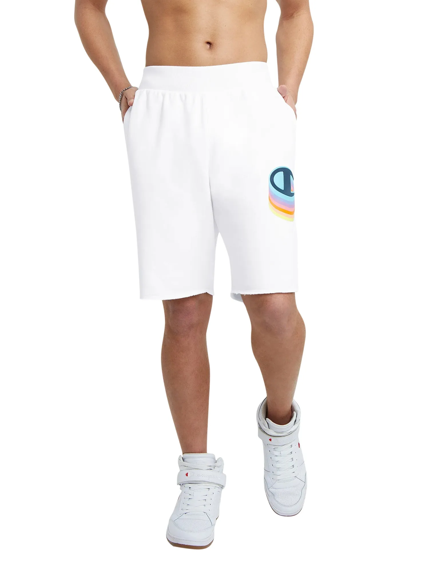 Champion Men's 10 Inch Reverse Weave C Shadow Cut-Off Shorts