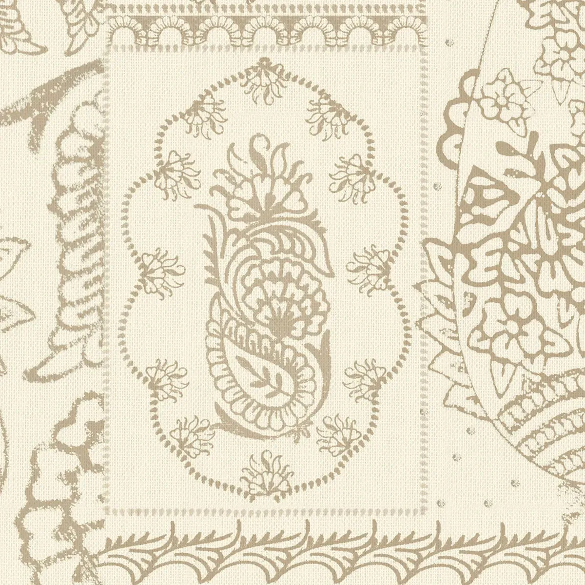 Chhaya Block Print Wallpaper design for Rooms beige