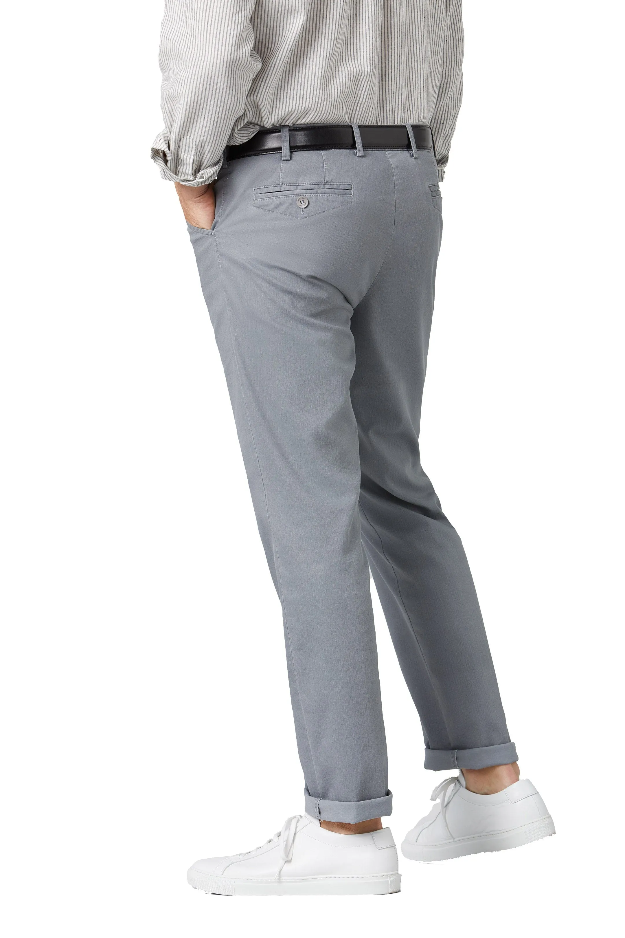 Chicago Cotton Stretch Chinos - Light Grey