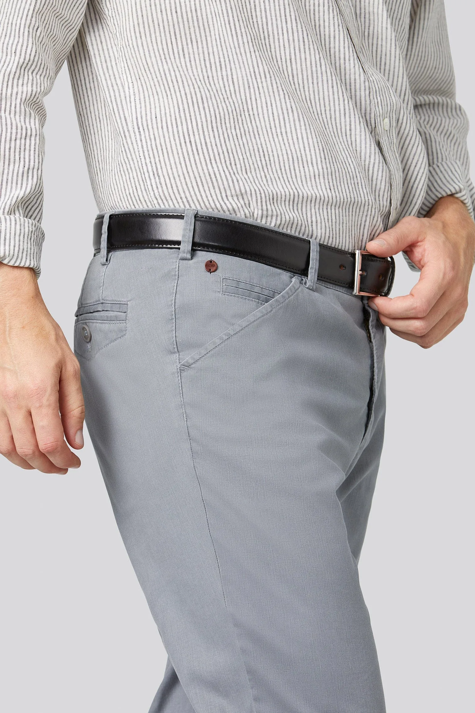 Chicago Cotton Stretch Chinos - Light Grey