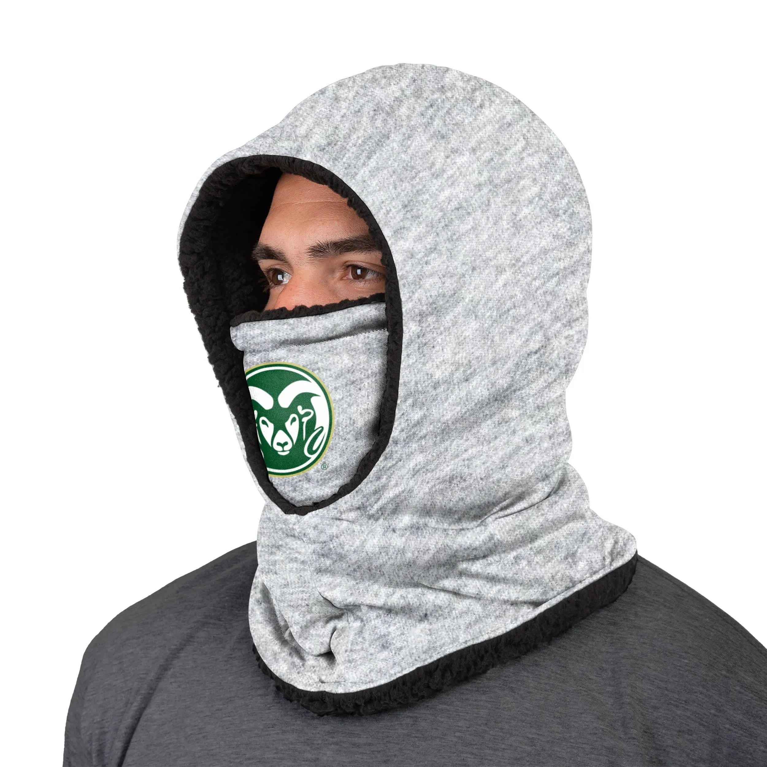 Colorado State Rams NCAA Heather Grey Big Logo Hooded Gaiter