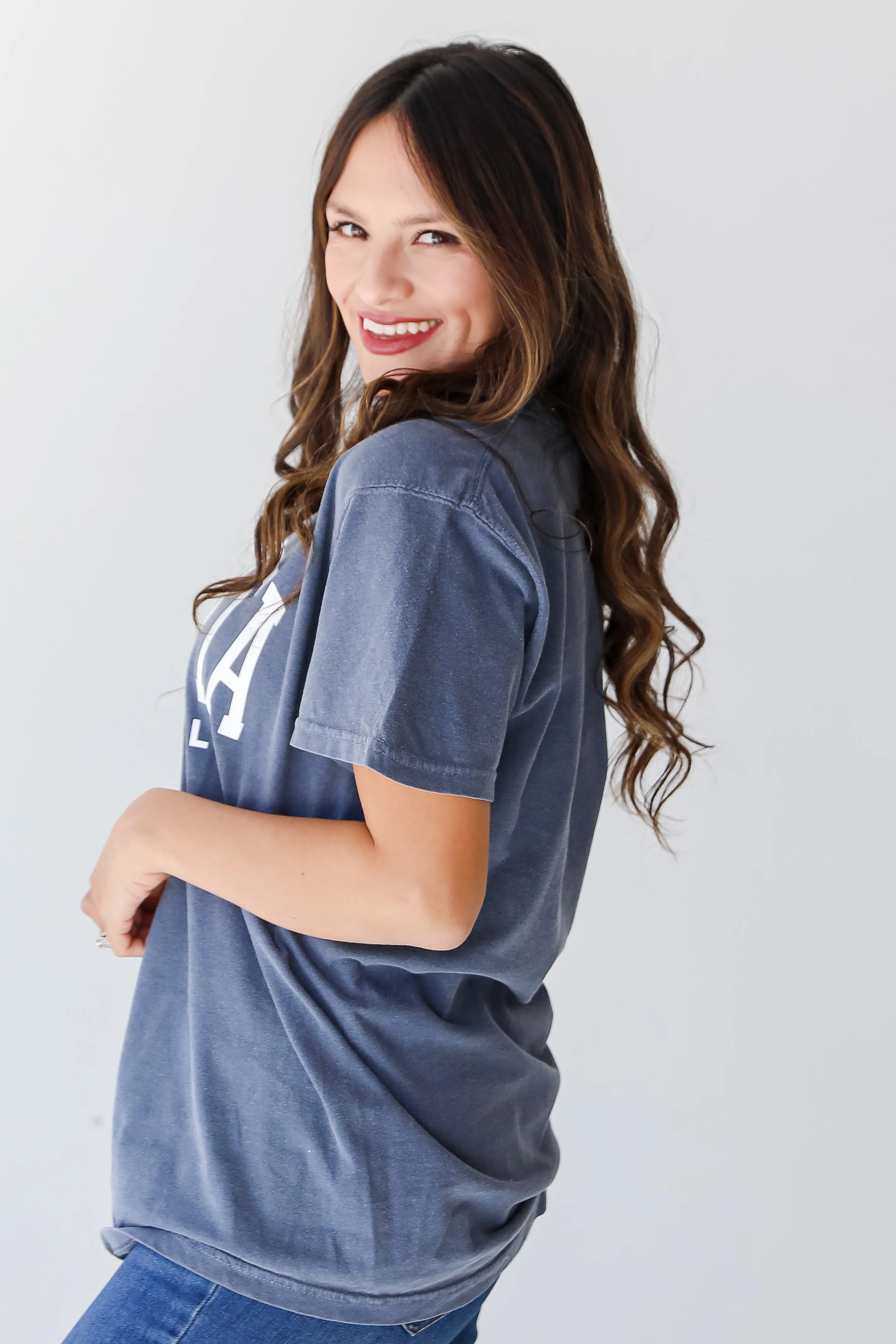 Denim Atlanta Baseball Tee