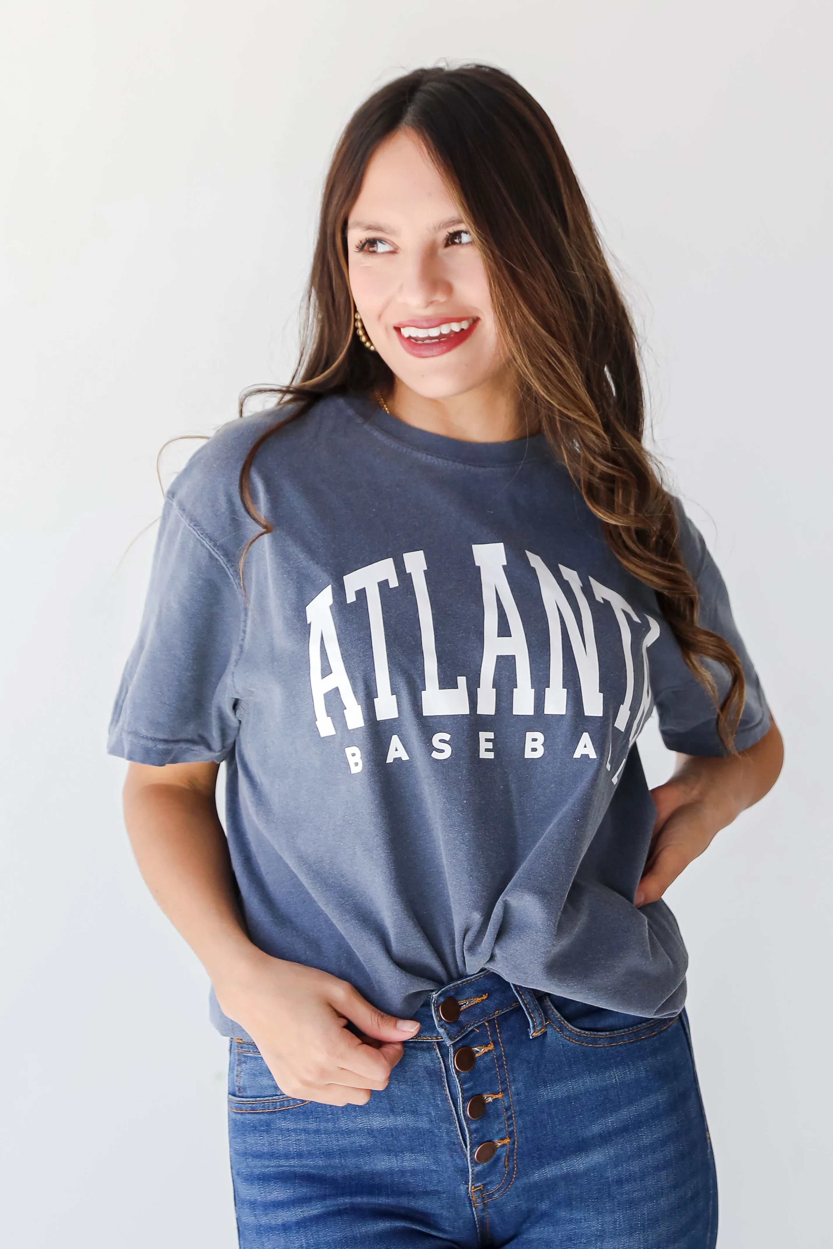 Denim Atlanta Baseball Tee