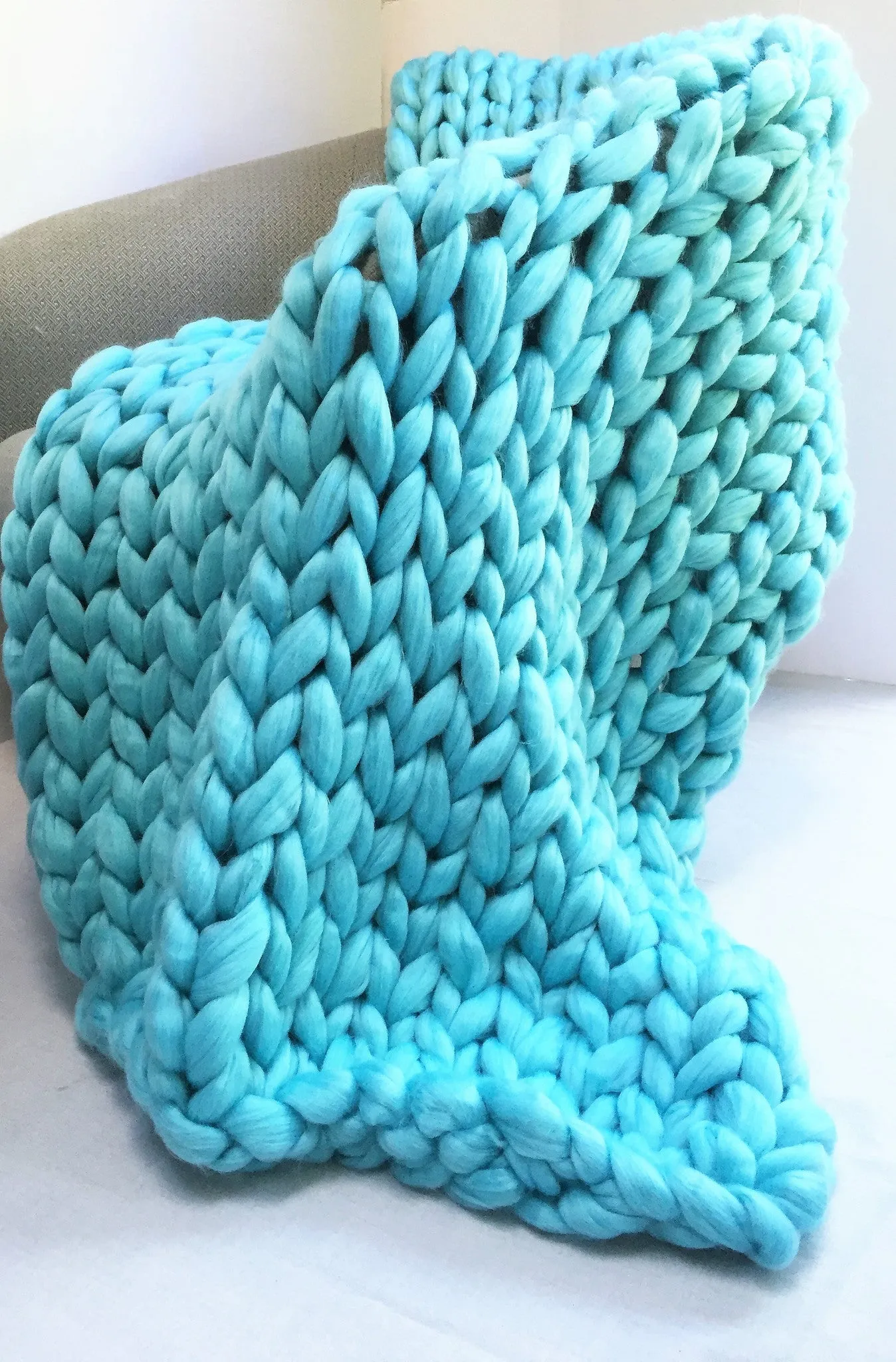 DIY Knitting Kit, Blanket 40x50 in
