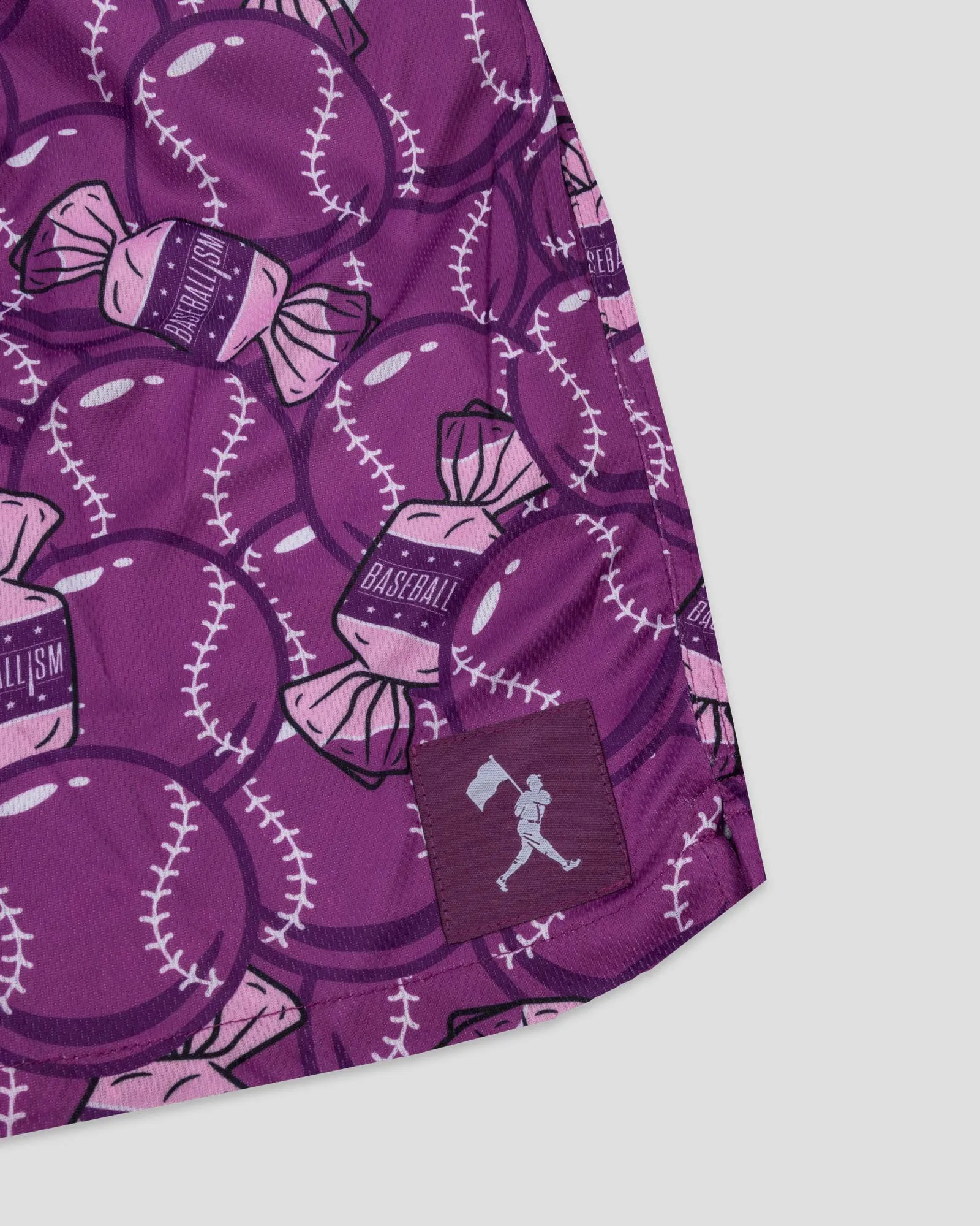 Doubles and Bubbles Diamond Air Youth Mesh Shorts - Grape