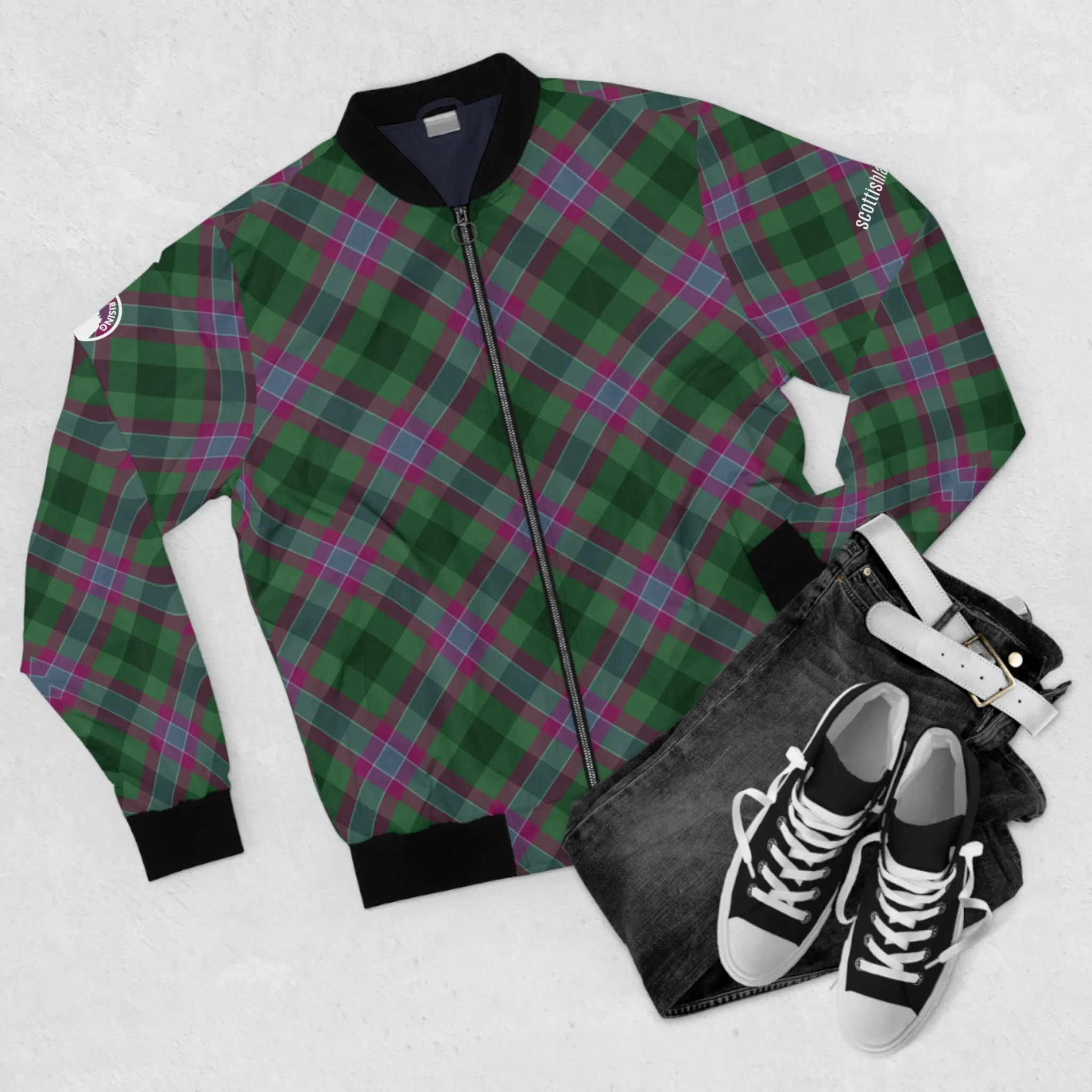 Dunans Rising Tartan Men's Bomber Jacket
