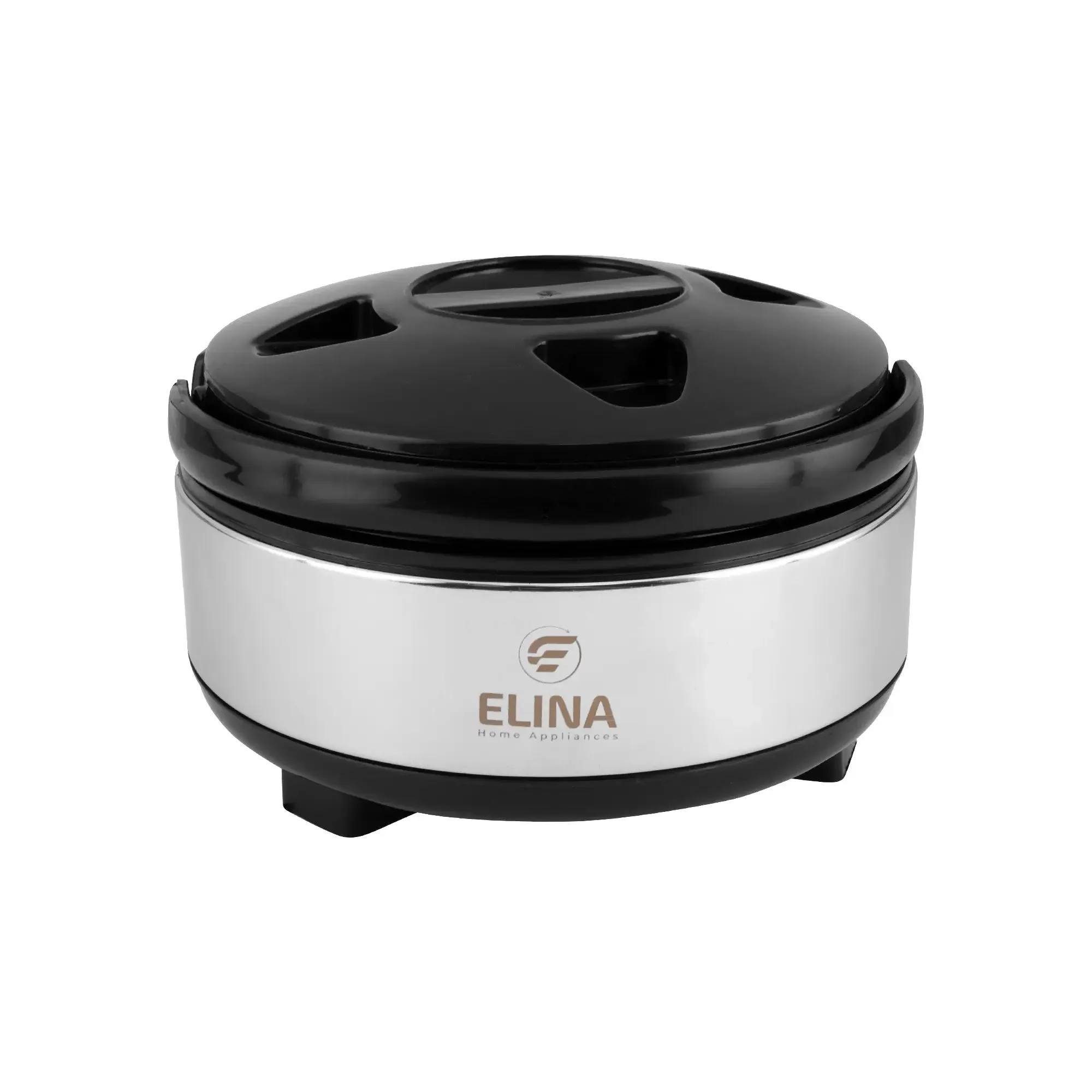 Elina Double Walled Insulated Stainless Steel Casserole 2.7L, Silver/Black