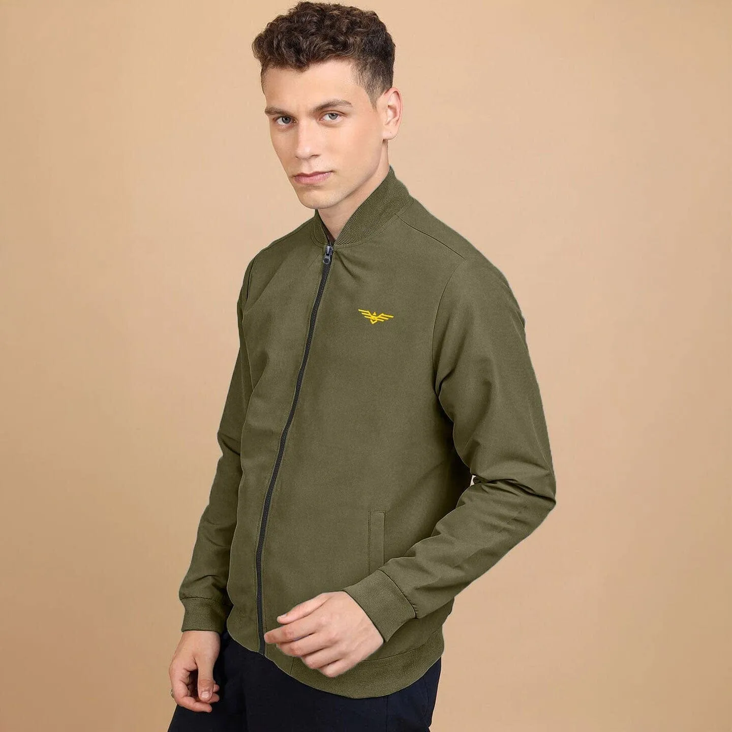 Eternity Men's Logo Embroidered Fleece Bomber Jacket
