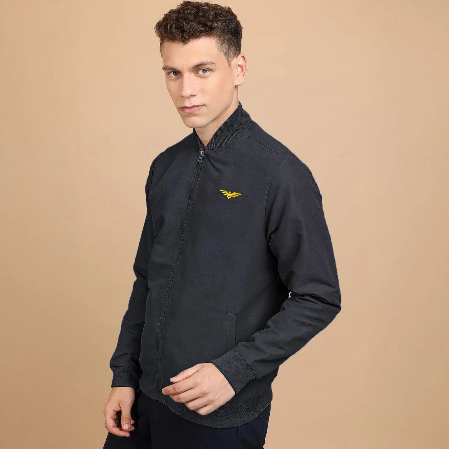 Eternity Men's Logo Embroidered Fleece Bomber Jacket