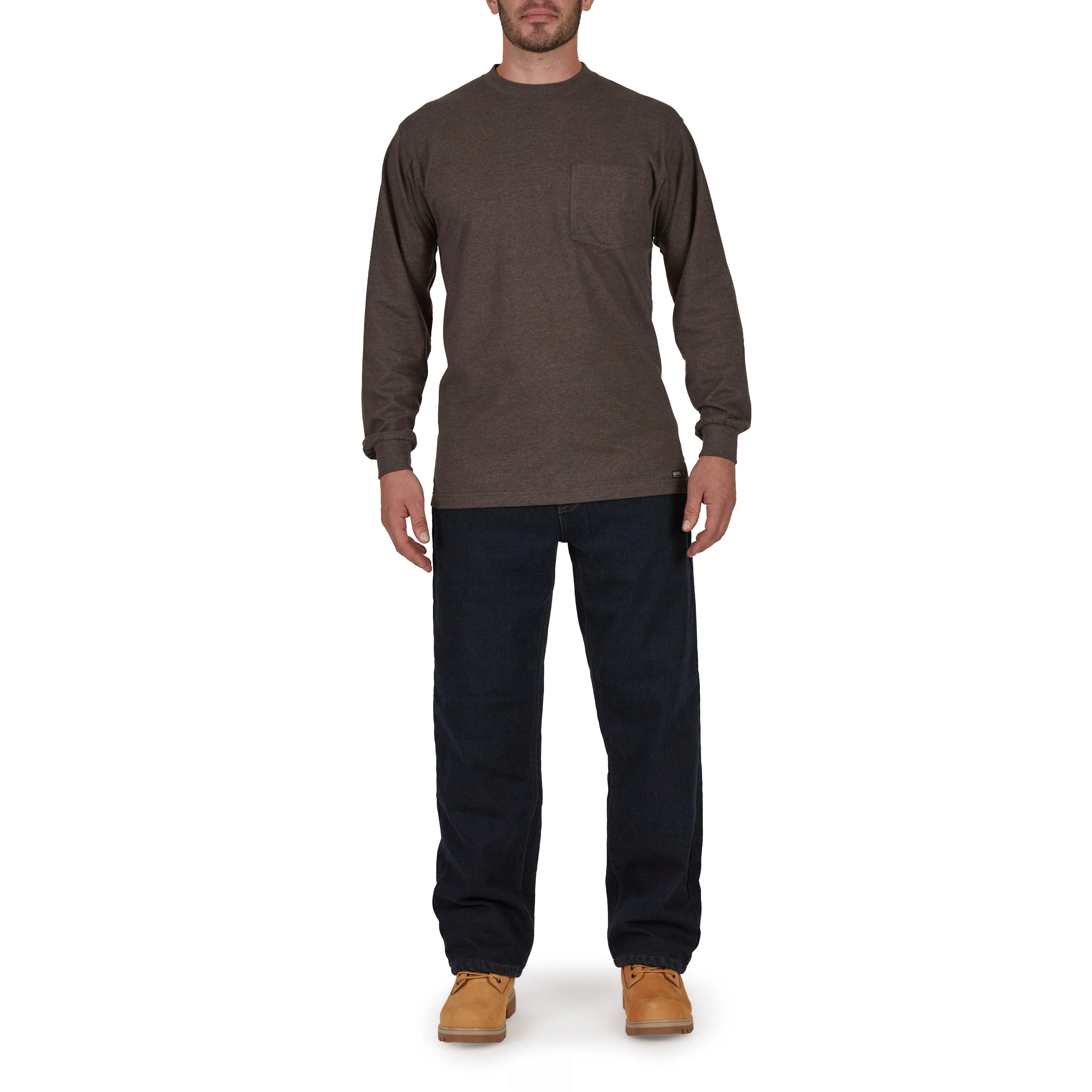 EXTENDED TAIL LONG SLEEVE POCKET T-SHIRT