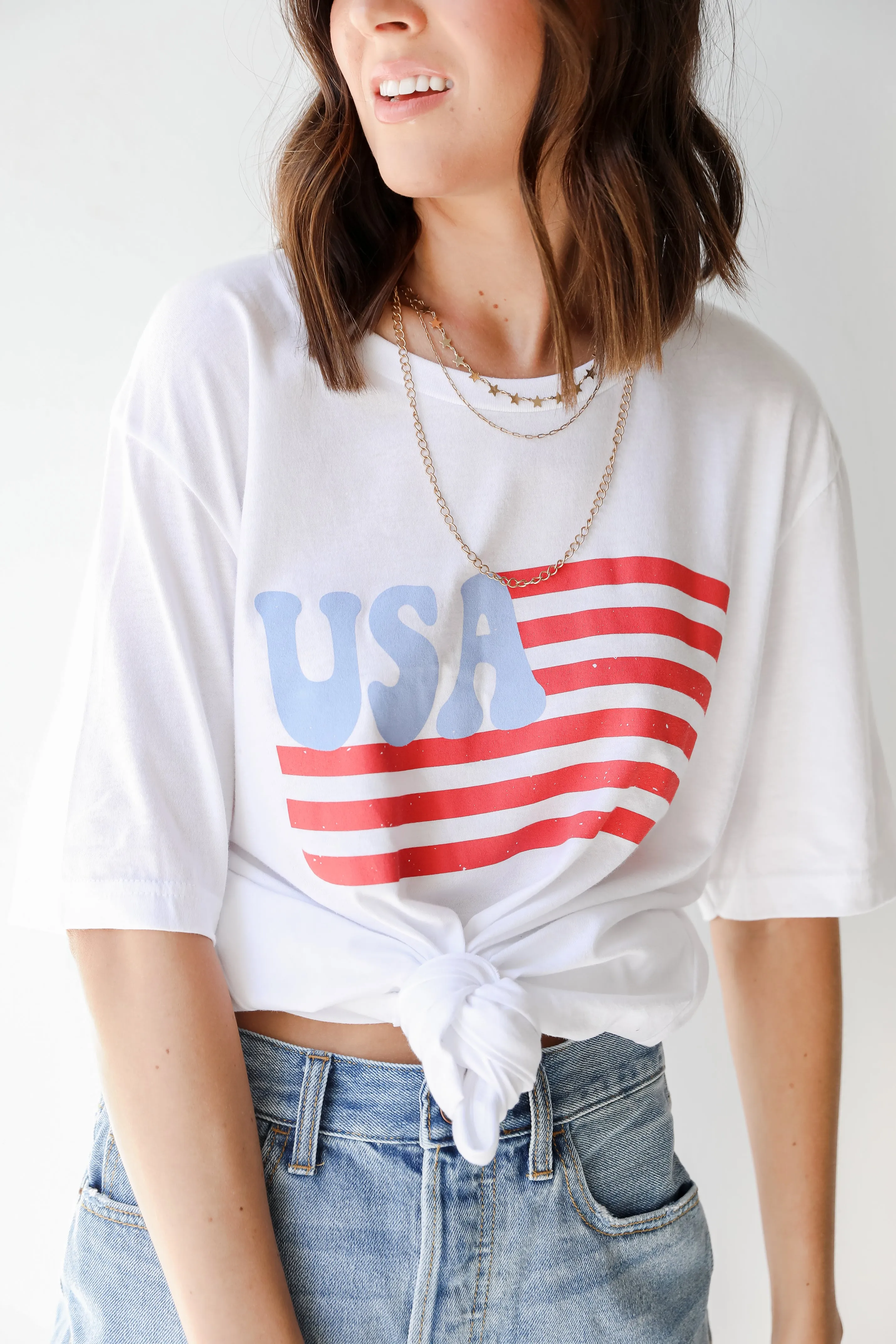 FINAL SALE - USA Flag Graphic Tee