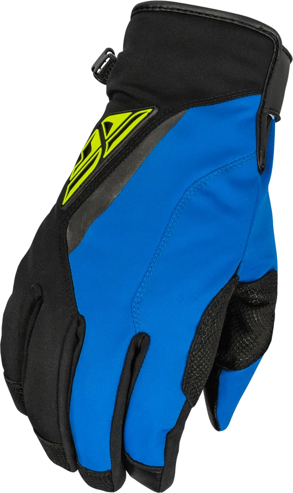 Fly Racing Title Long Gloves Black/Blue/Hi-Vis