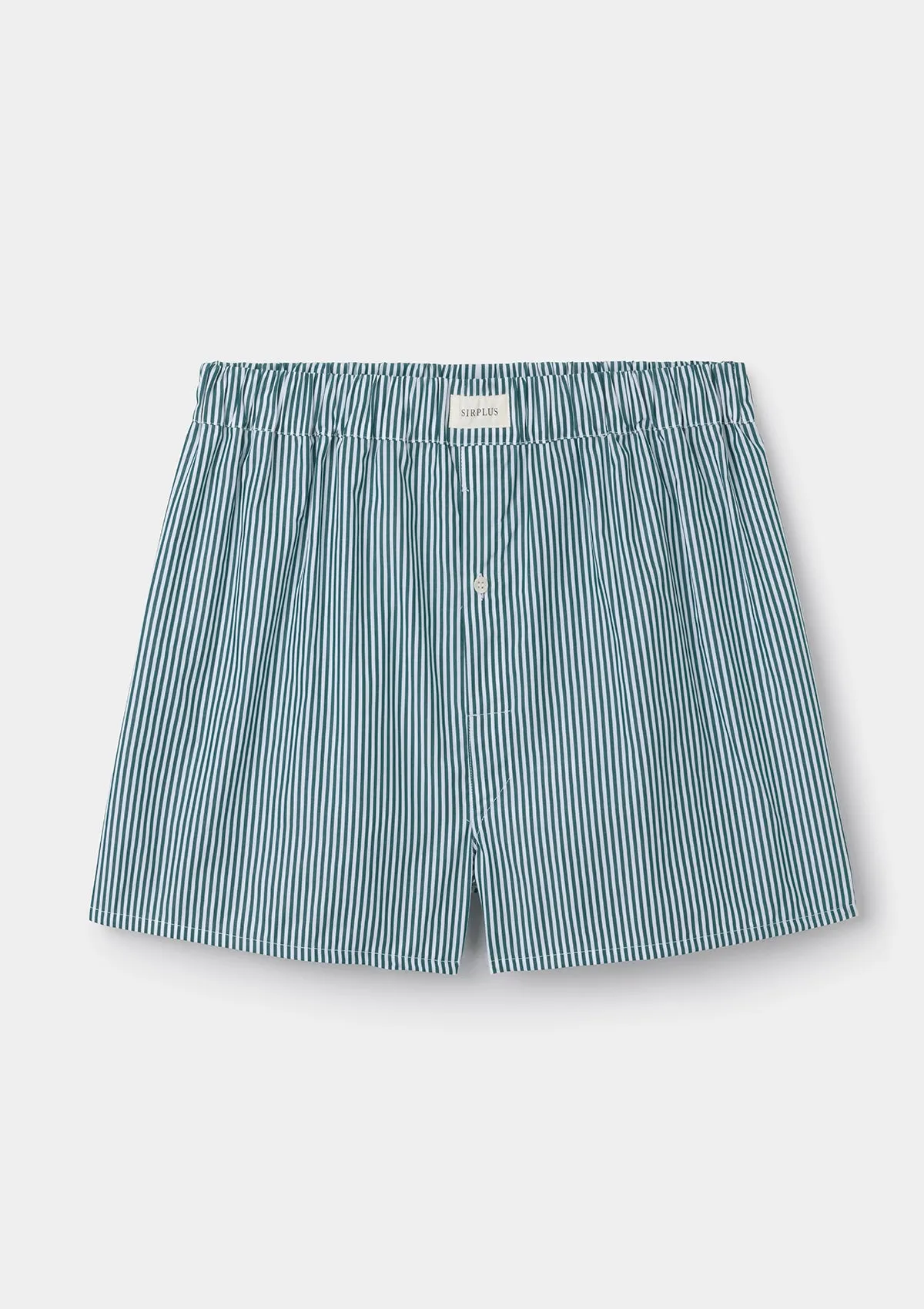 Forest Green Stripe Cotton Boxer Shorts