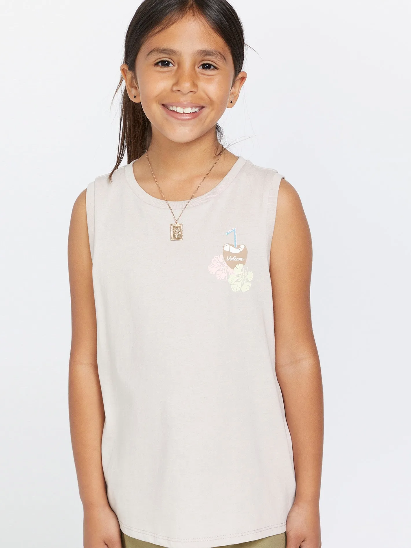 Girls Flexin Muscle Tank - Mushroom