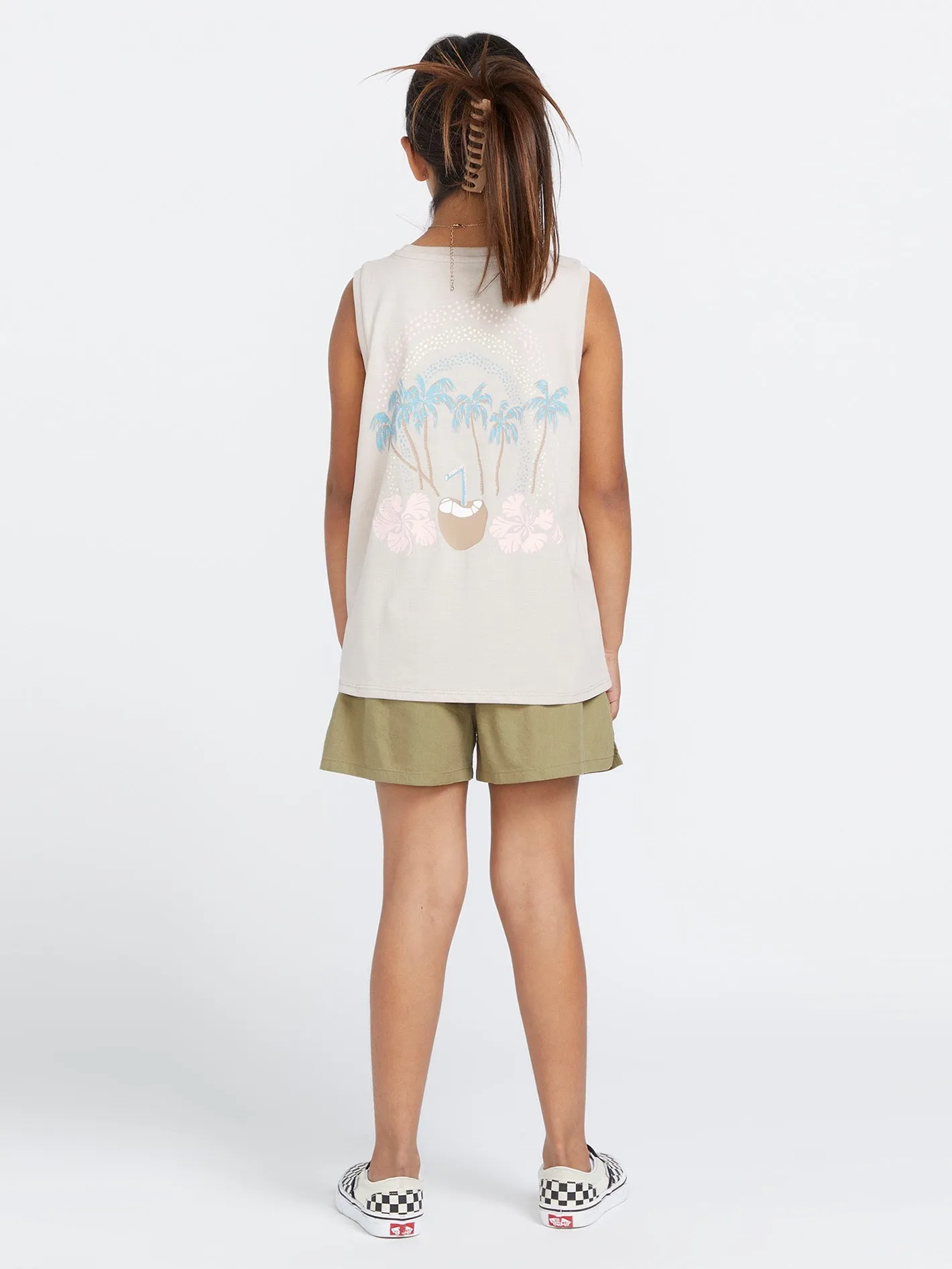 Girls Flexin Muscle Tank - Mushroom