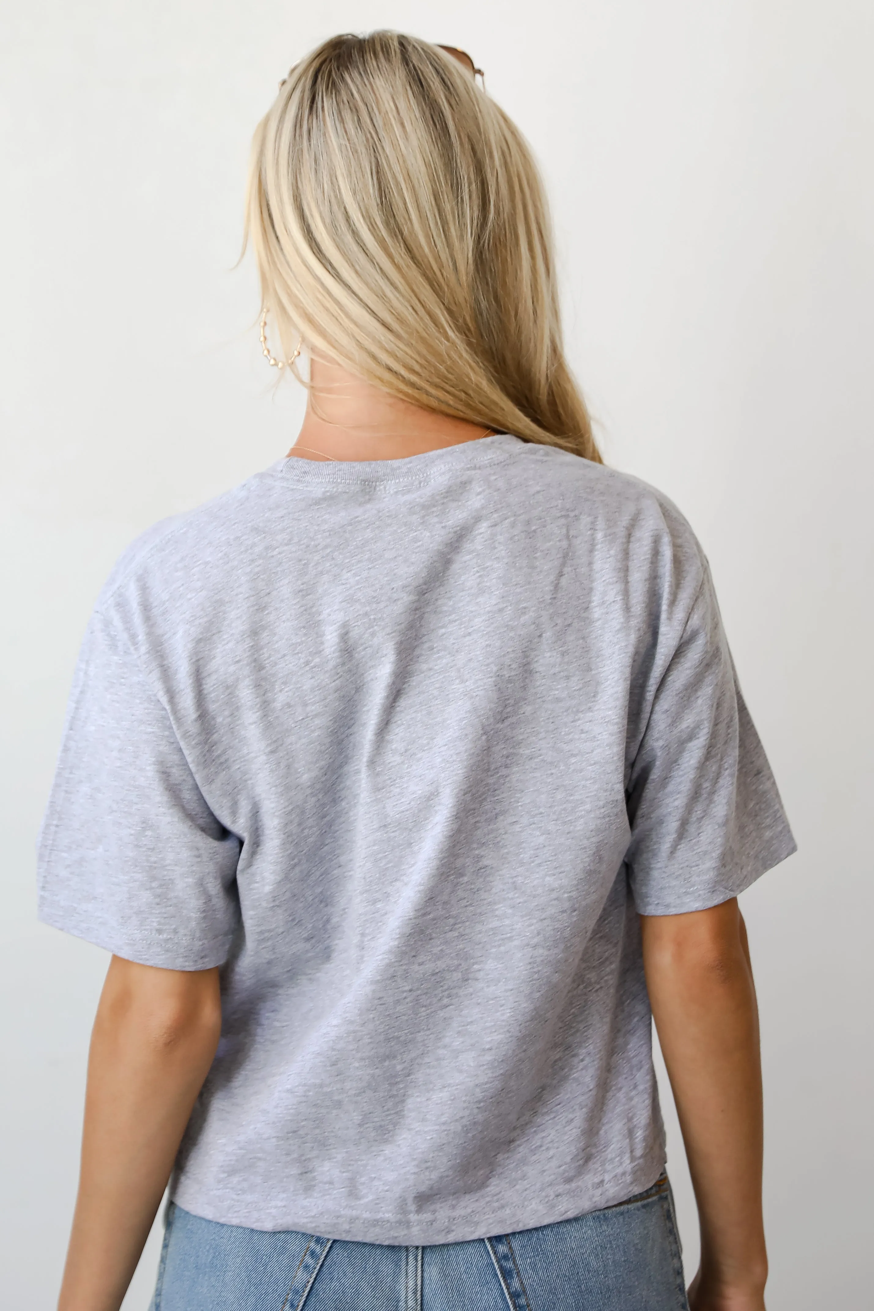 Heather Grey ATL Baseball Cropped Tee