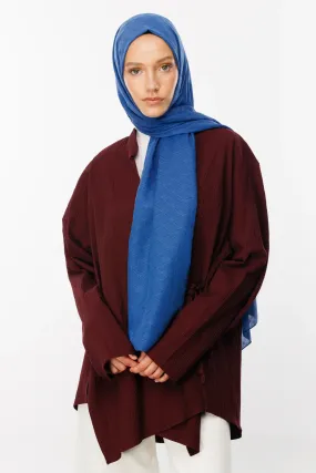 Indigo Bamboo Jacquard Hijab