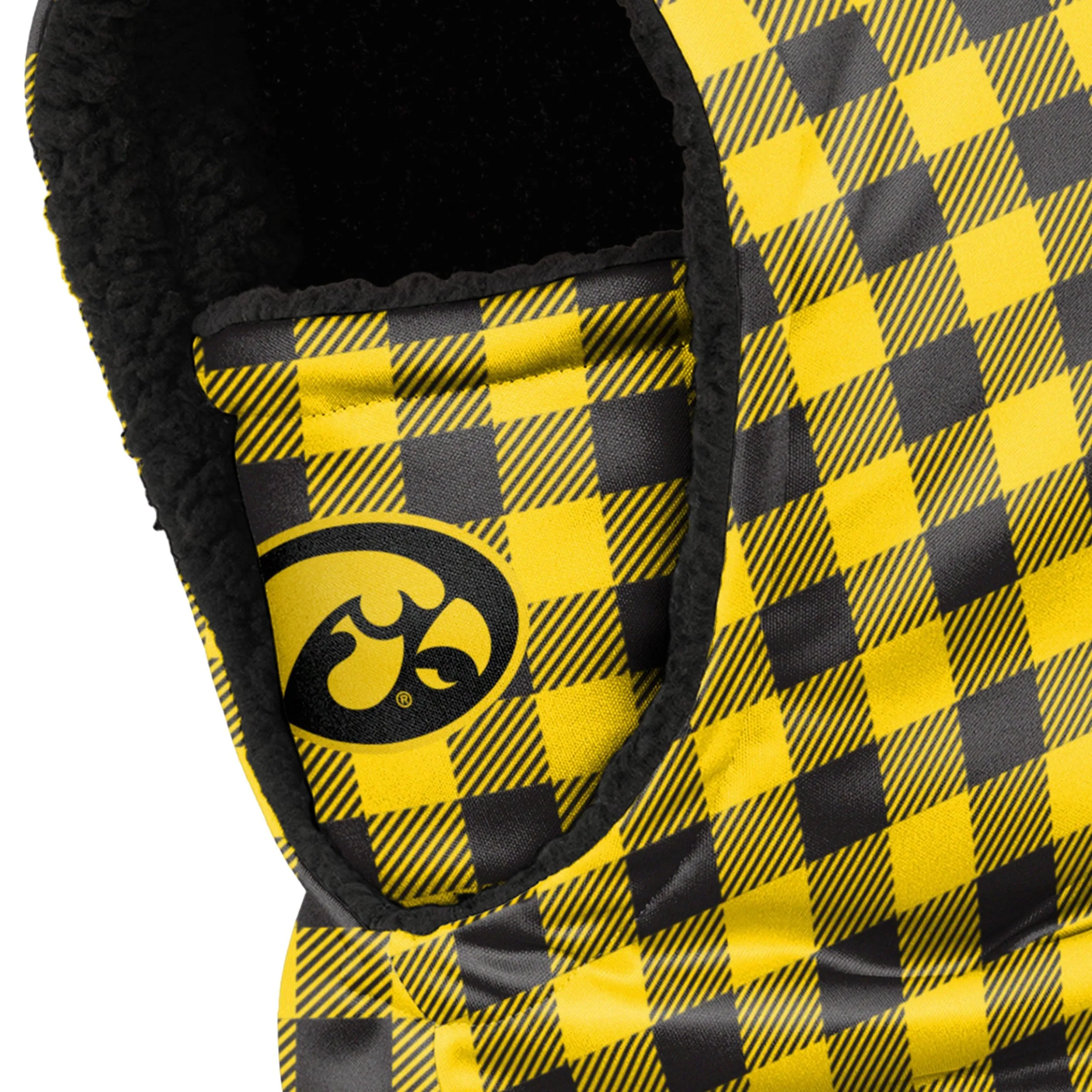 Iowa Hawkeyes NCAA Plaid Hooded Gaiter