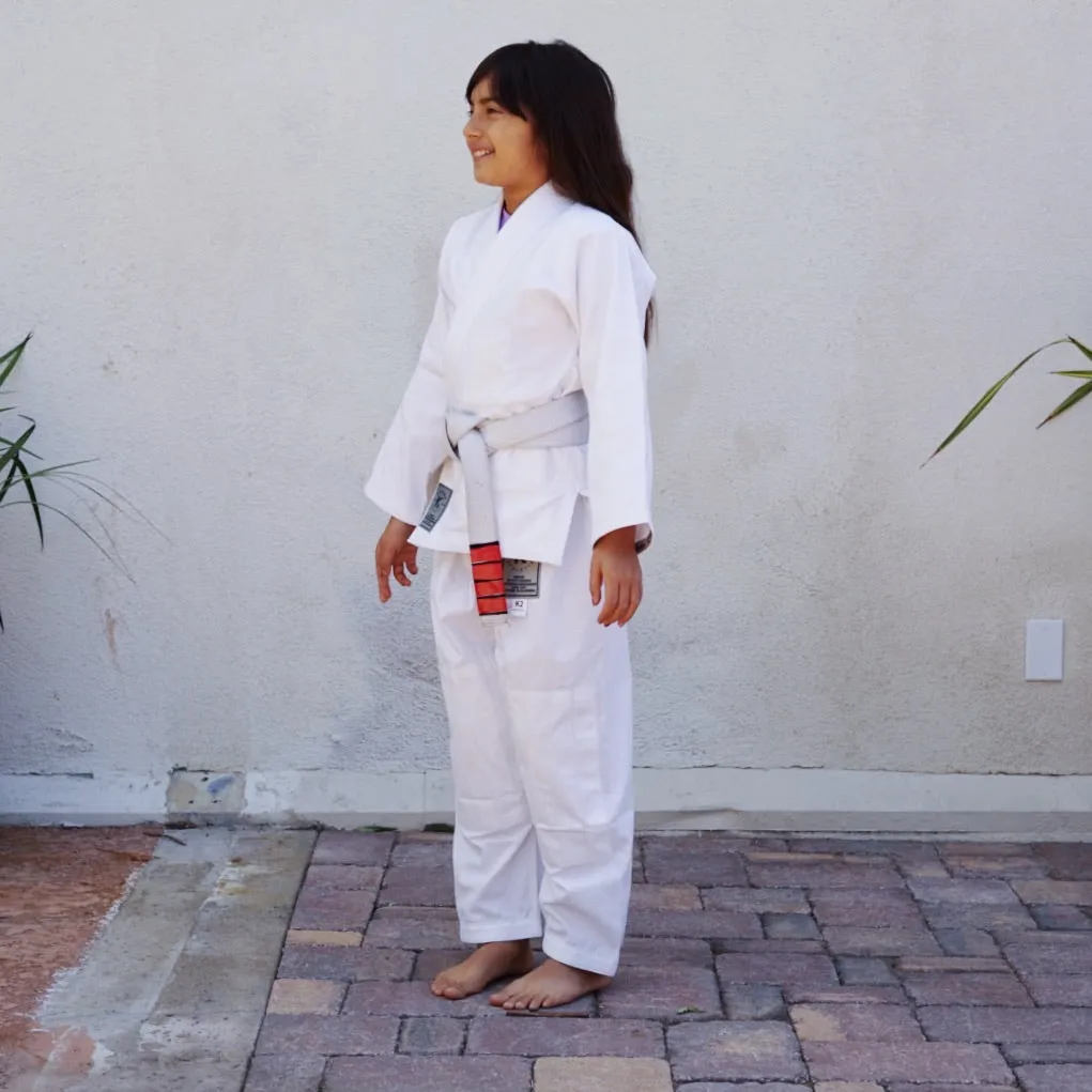 KIDS Kaizen Athletic Journey Jiu Jitsu Kimono - WHITE (K000 only)