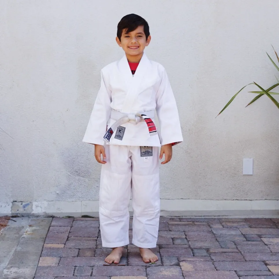 KIDS Kaizen Athletic Journey Jiu Jitsu Kimono - WHITE (K000 only)