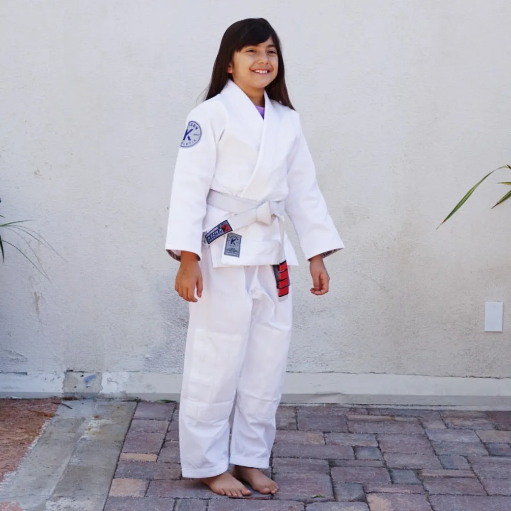 KIDS Kaizen Athletic Journey Jiu Jitsu Kimono - WHITE (K000 only)