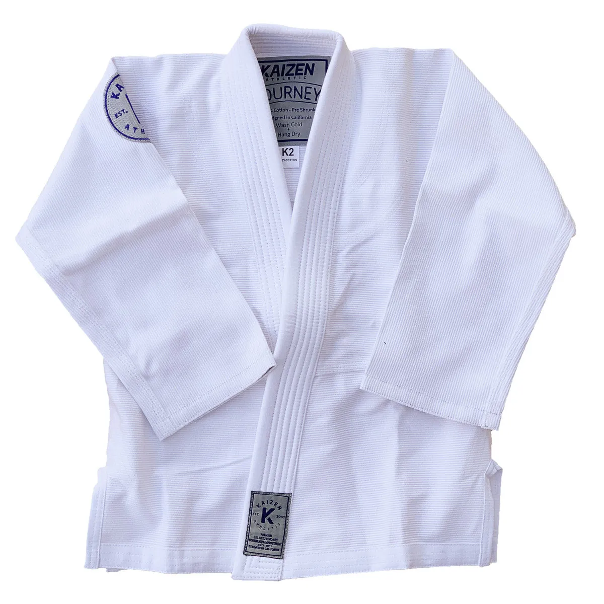 KIDS Kaizen Athletic Journey Jiu Jitsu Kimono - WHITE (K000 only)