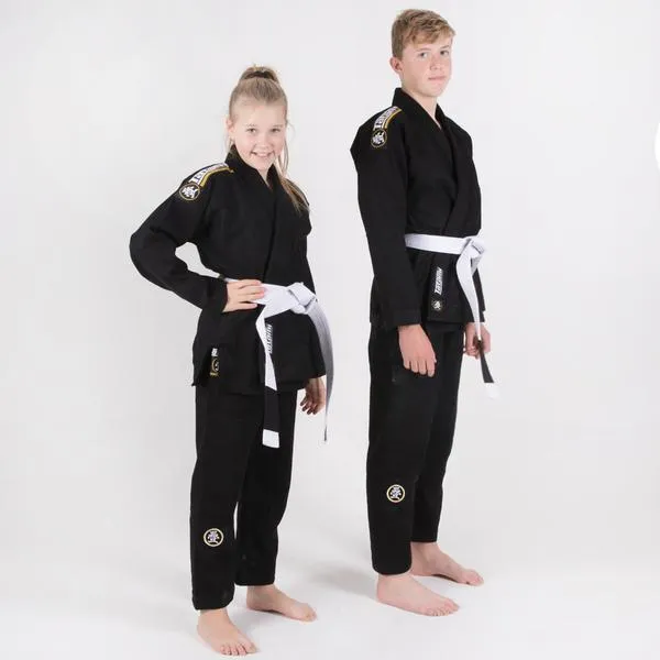 Kimono Copii Brazilian Jiu Jitsu TATAMI Nova Absolute GI - Negru (Centura Alba Inclusa)