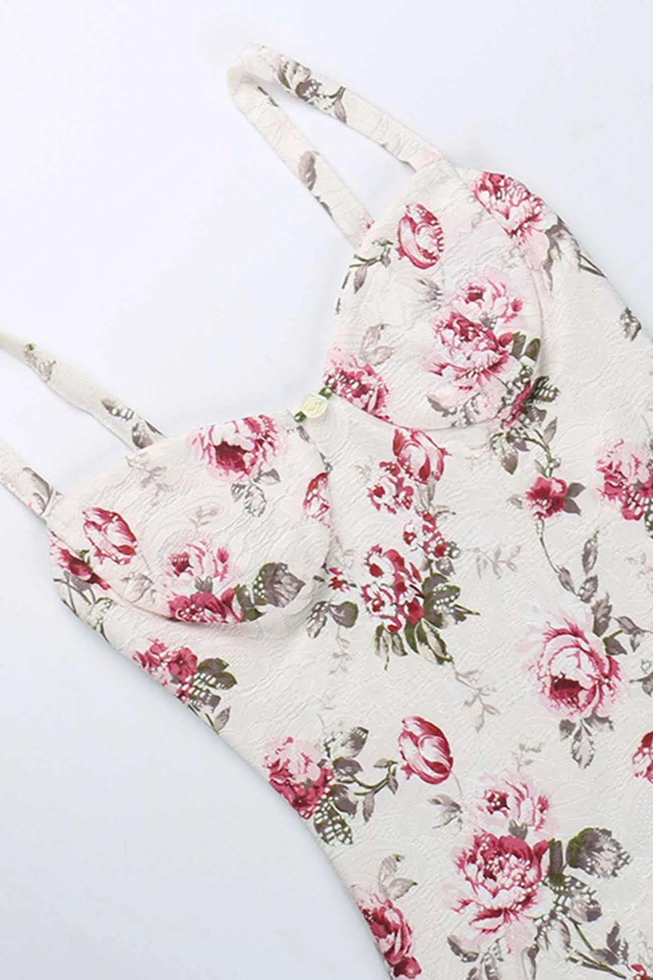 Lace Floral Printed Bodycon Cami Dress