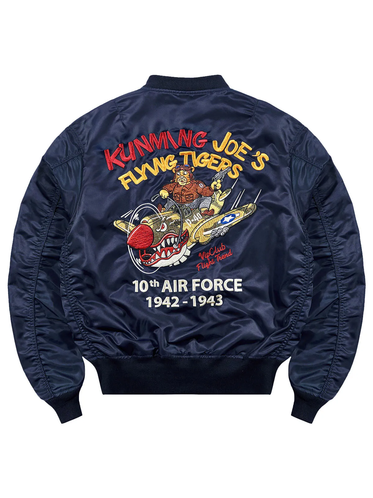 MA-1 Flight Jacket with Flying Tigers Embroidery – Vintage Bomber Jacket