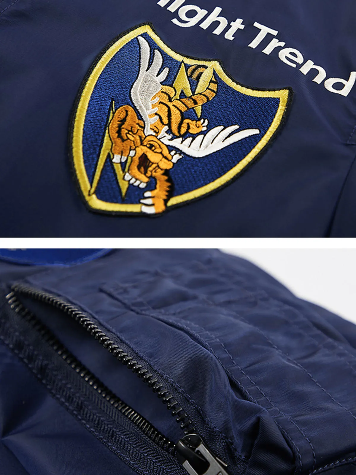 MA-1 Flight Jacket with Flying Tigers Embroidery – Vintage Bomber Jacket