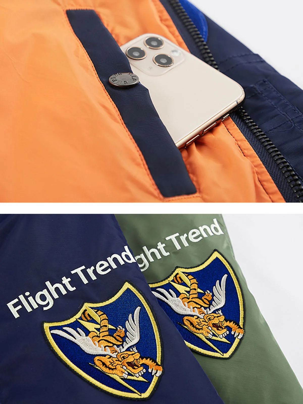 MA-1 Flight Jacket with Flying Tigers Embroidery – Vintage Bomber Jacket