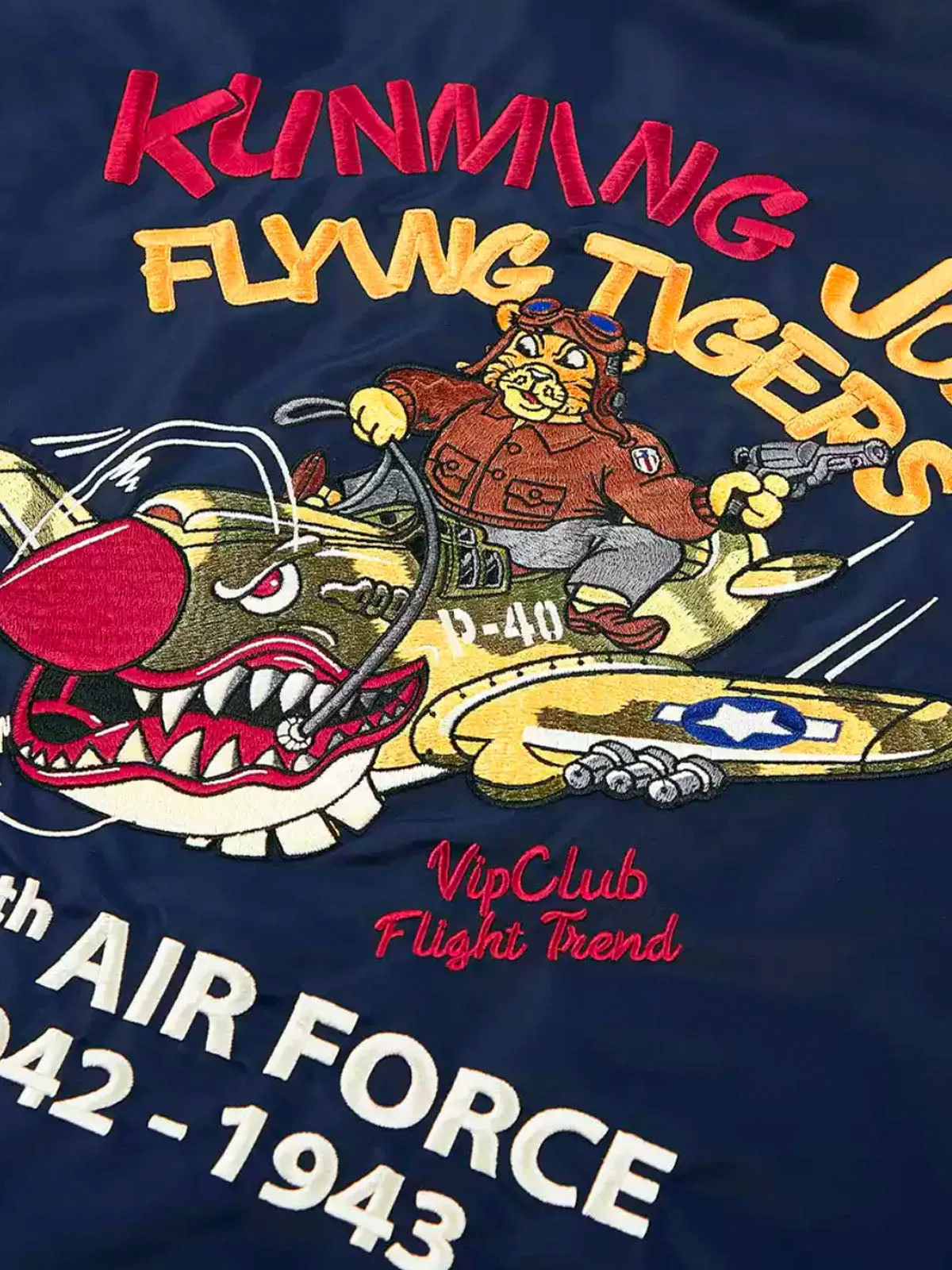MA-1 Flight Jacket with Flying Tigers Embroidery – Vintage Bomber Jacket
