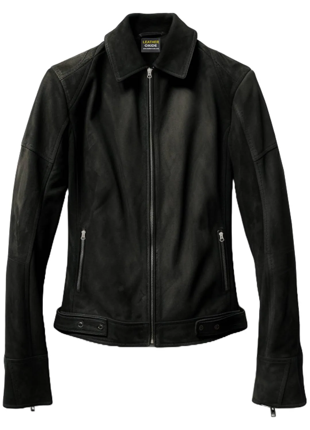 Men Black Suede Leather Jacket - Suede Black Jacket