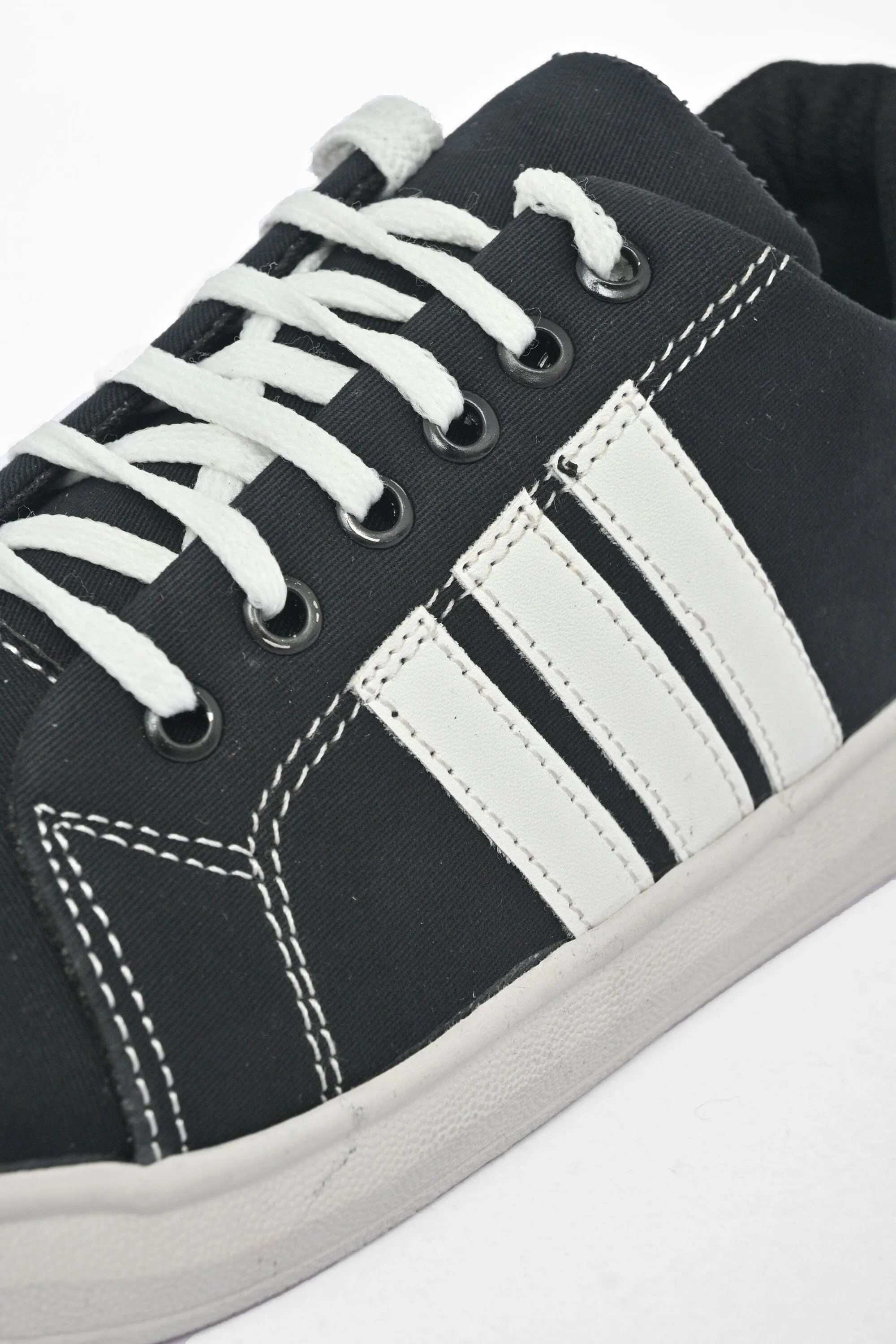 MR Men's Stripe Style Lace-up Sneaker Shoes
