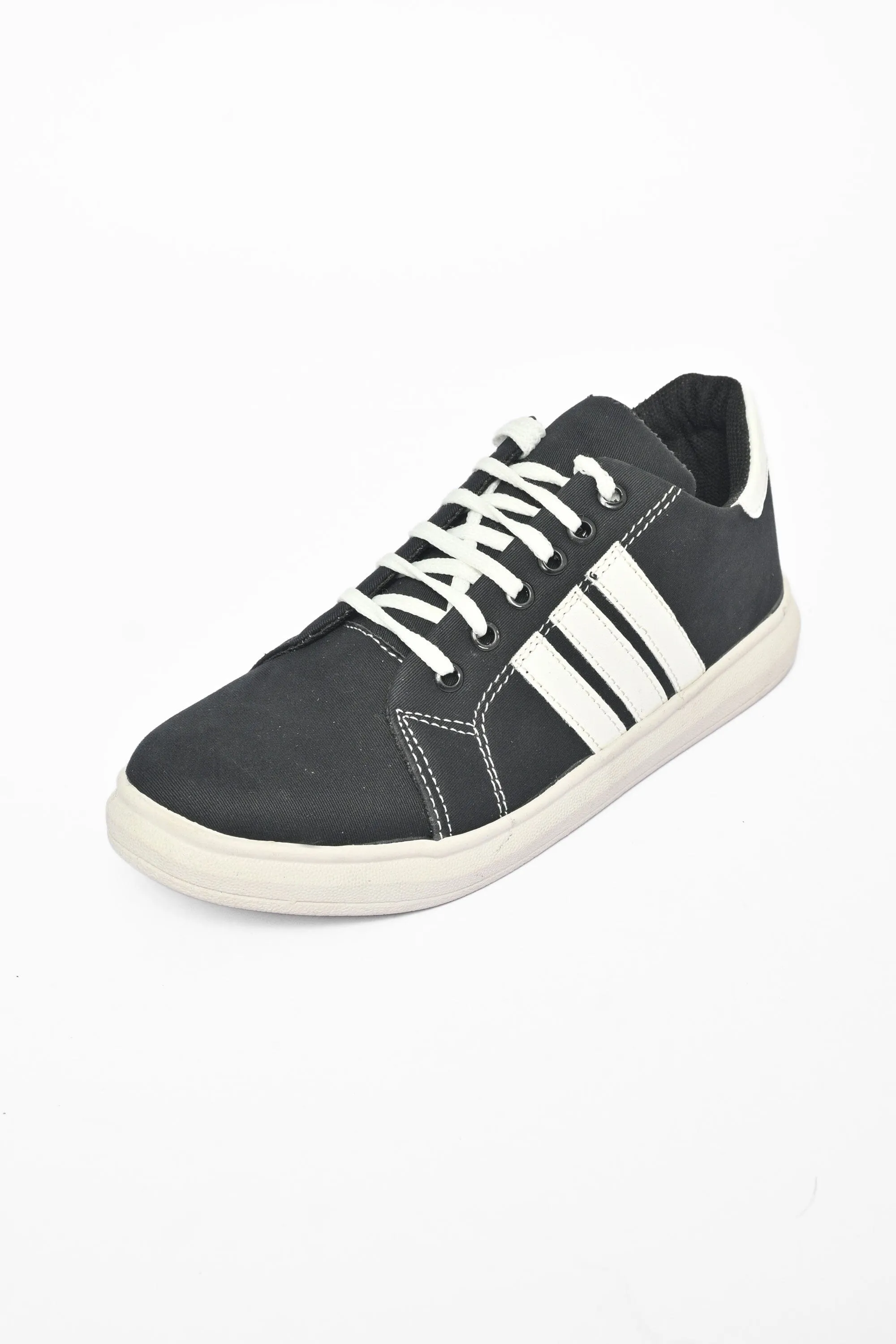 MR Men's Stripe Style Lace-up Sneaker Shoes