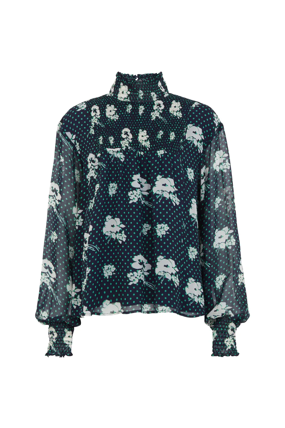 Nora Floral Dot Top