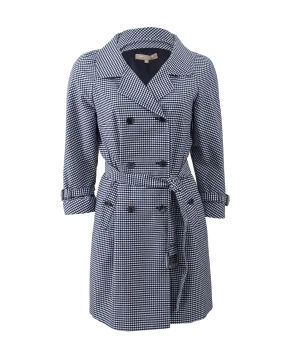 Open Neck Gingham Trench